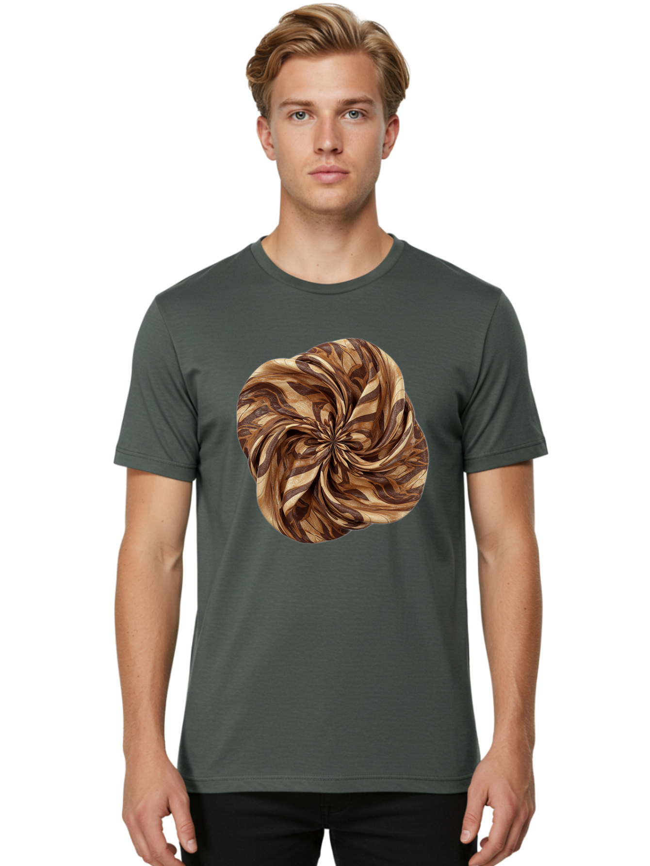 Brown-Marble-Swirl Men'S Graphic Tee, 100% Cotton, Comfortable Casual Summer Wear, Machine Washable, Vintage Camera, Old Camera, Antique Camera, Black Camera, Classic Photography, Photography Equipment, Nostalgic Device, Film Camera, Bag219