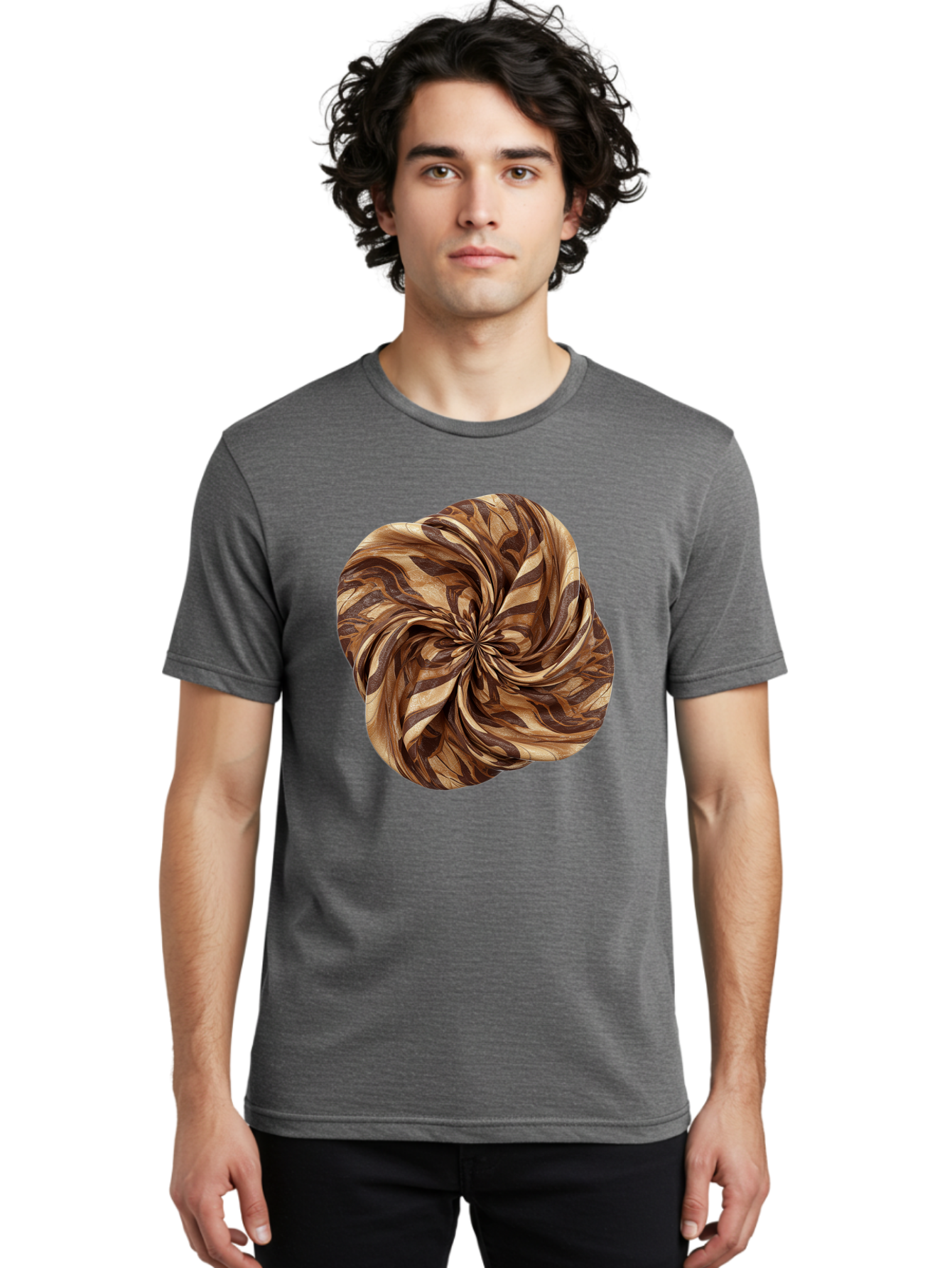 Brown-Marble-Swirl Men'S Graphic Tee, 100% Cotton, Comfortable Casual Summer Wear, Machine Washable, Vintage Camera, Old Camera, Antique Camera, Black Camera, Classic Photography, Photography Equipment, Nostalgic Device, Film Camera, Bag219