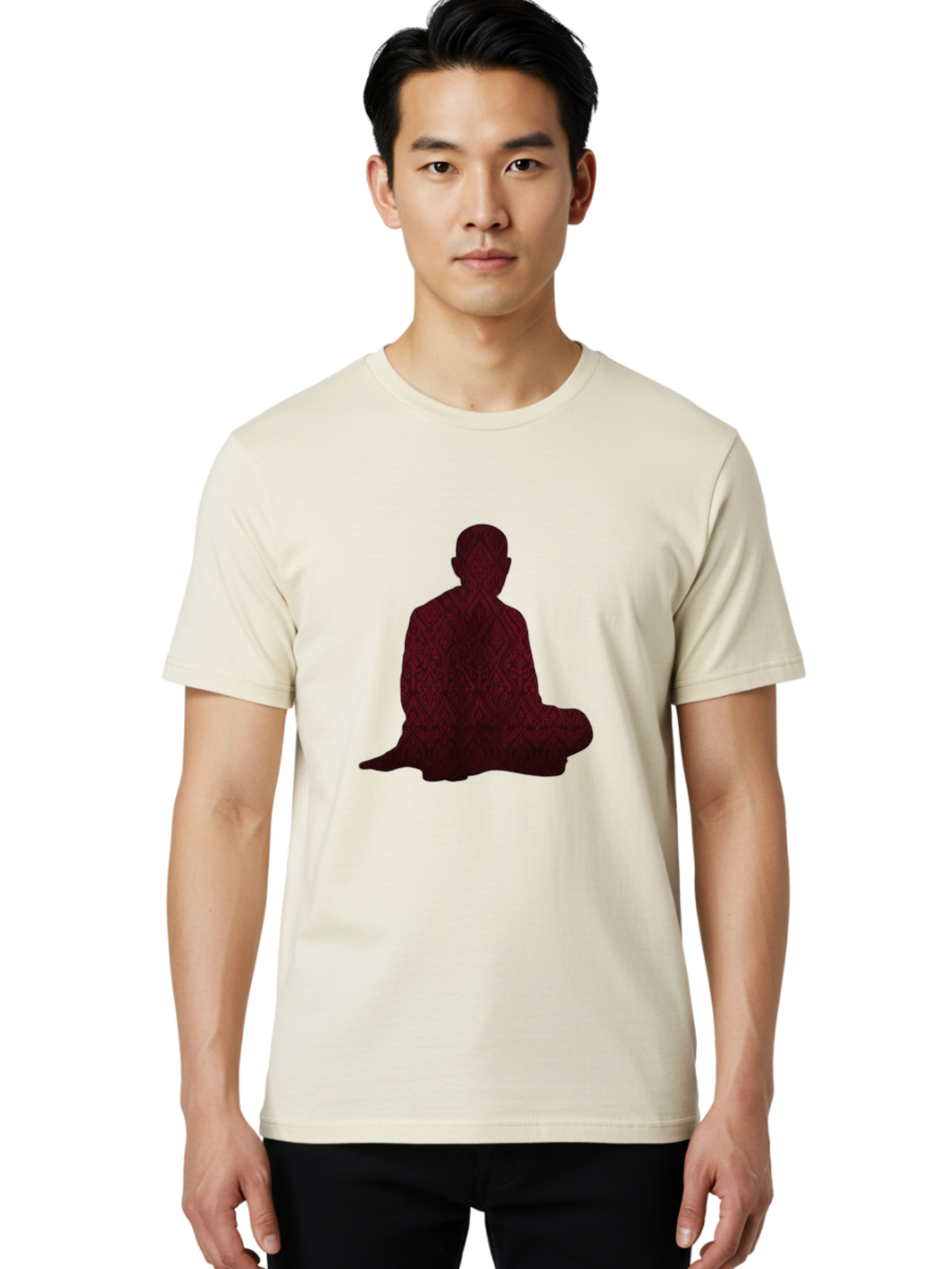 Buddha-Silhouette Men'S Graphic Tee, 100% Cotton, Comfortable Casual Summer Wear, Machine Washable, Vintage Camera, Old Camera, Antique Camera, Black Camera, Classic Photography, Photography Equipment, Nostalgic Device, Film Camera, Camera Art Bag222