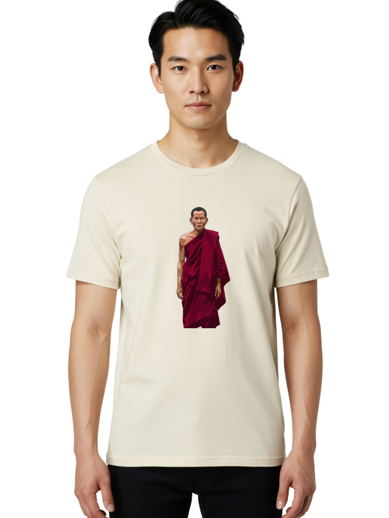 Buddhist-Monk-1 Men'S Graphic Tee, 100% Cotton, Comfortable Casual Summer Wear, Machine Washable, Vintage Camera, Old Camera, Antique Camera, Black Camera, Classic Photography, Photography Equipment, Nostalgic Device, Film Camera, Camera Art Bag224
