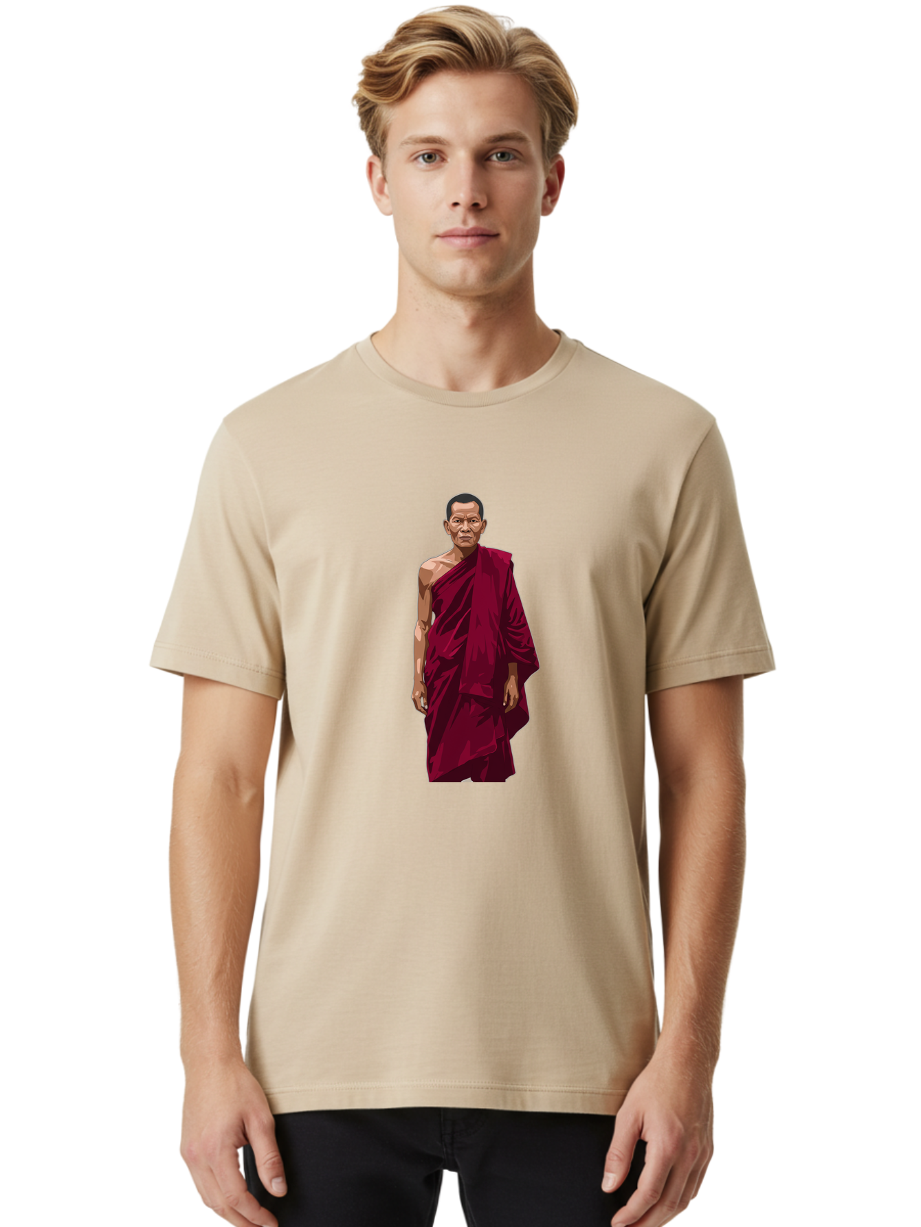 Buddhist-Monk-1 Men'S Graphic Tee, 100% Cotton, Comfortable Casual Summer Wear, Machine Washable, Vintage Camera, Old Camera, Antique Camera, Black Camera, Classic Photography, Photography Equipment, Nostalgic Device, Film Camera, Camera Art Bag224