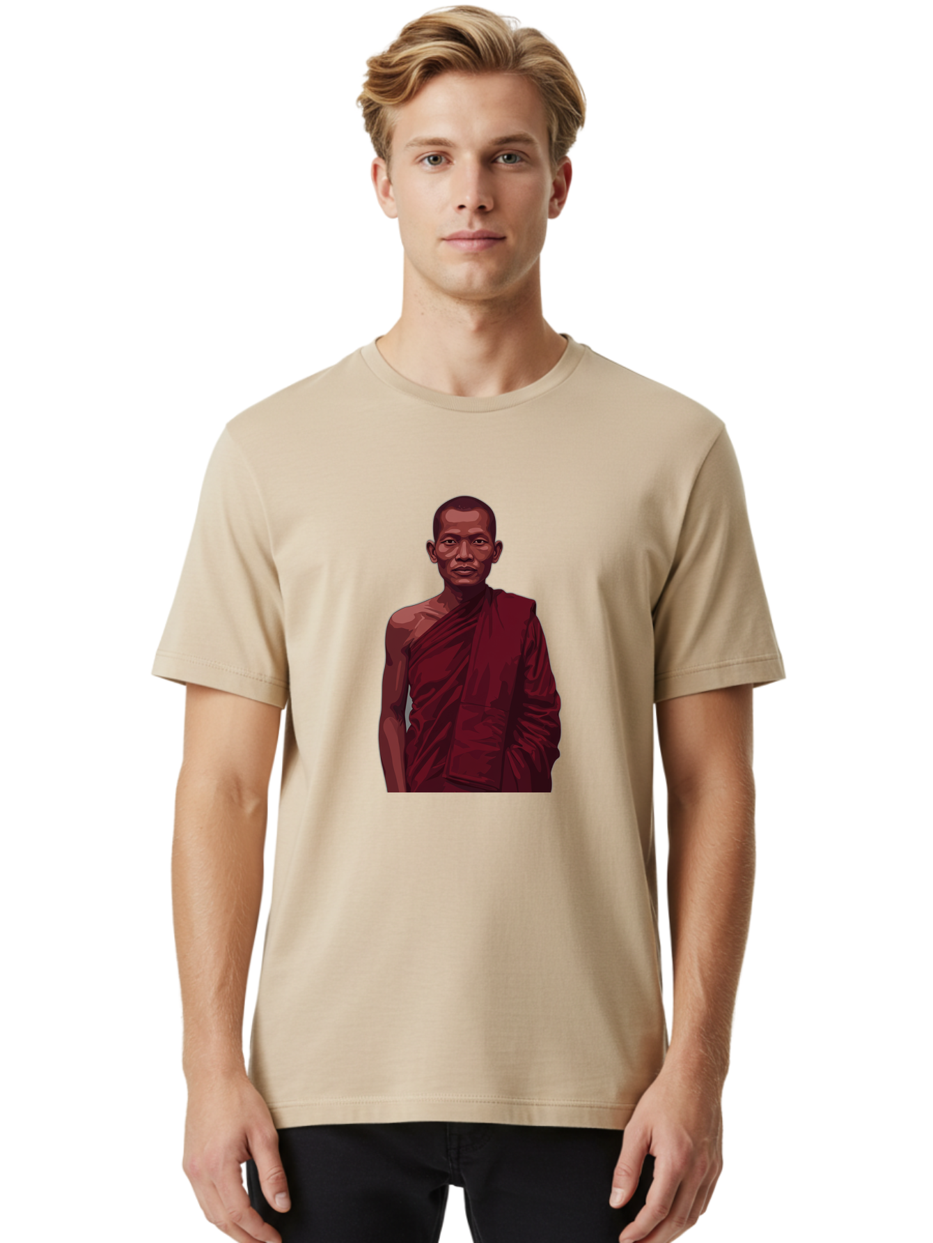 Buddhist-Monk-2 Men'S Graphic Tee, 100% Cotton, Comfortable Casual Summer Wear, Machine Washable, Vintage Camera, Old Camera, Antique Camera, Black Camera, Classic Photography, Photography Equipment, Nostalgic Device, Film Camera, Camera Art Bag225