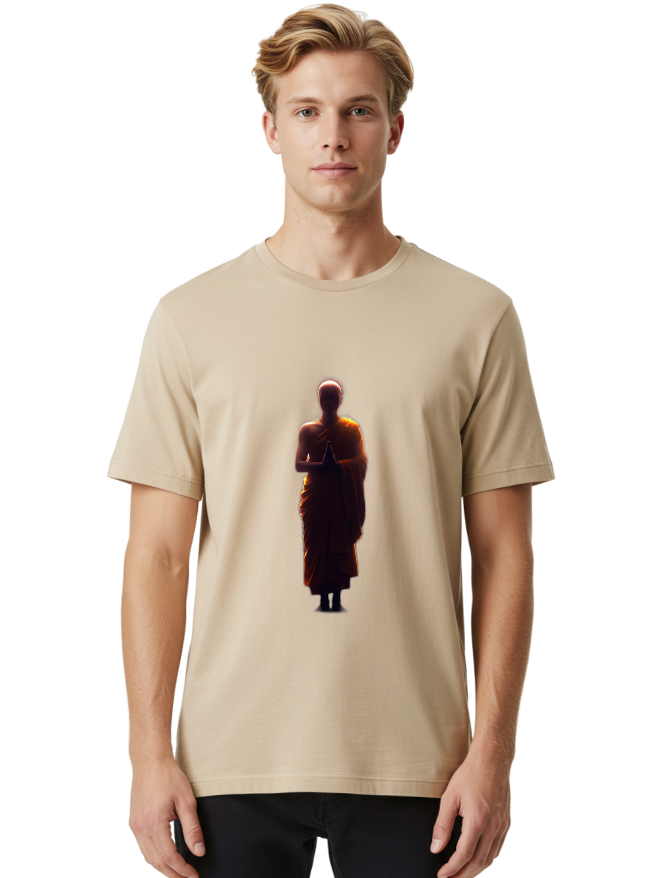 Buddhist-Monk-Silhouette Men'S Graphic Tee, 100% Cotton, Comfortable Casual Summer Wear, Machine Washable, Vintage Camera, Old Camera, Antique Camera, Black Camera, Classic Photography, Photography Equipment, Nostalgic Device, Film Camera, Bag230