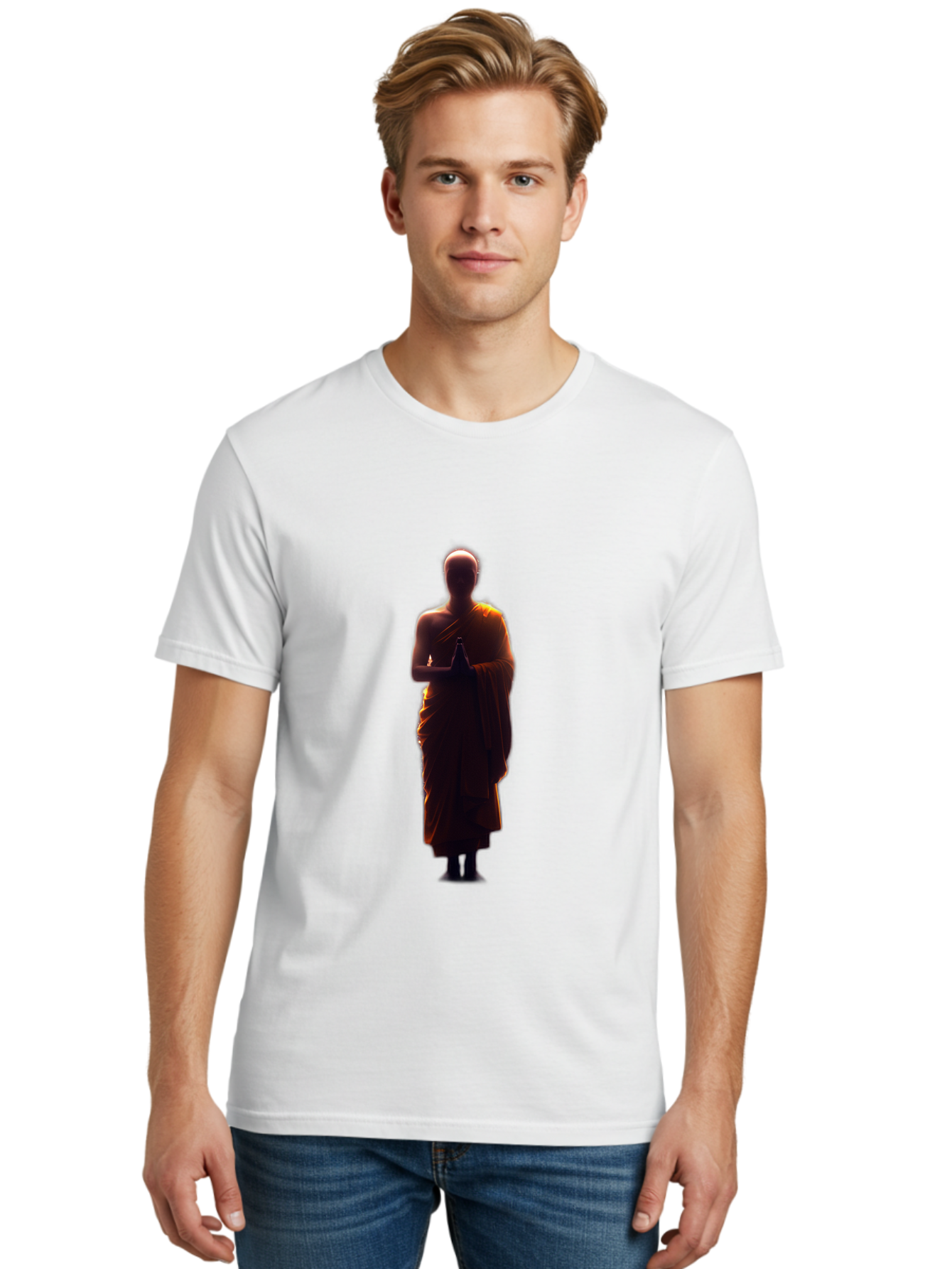 Buddhist-Monk-Silhouette Men'S Graphic Tee, 100% Cotton, Comfortable Casual Summer Wear, Machine Washable, Vintage Camera, Old Camera, Antique Camera, Black Camera, Classic Photography, Photography Equipment, Nostalgic Device, Film Camera, Bag230