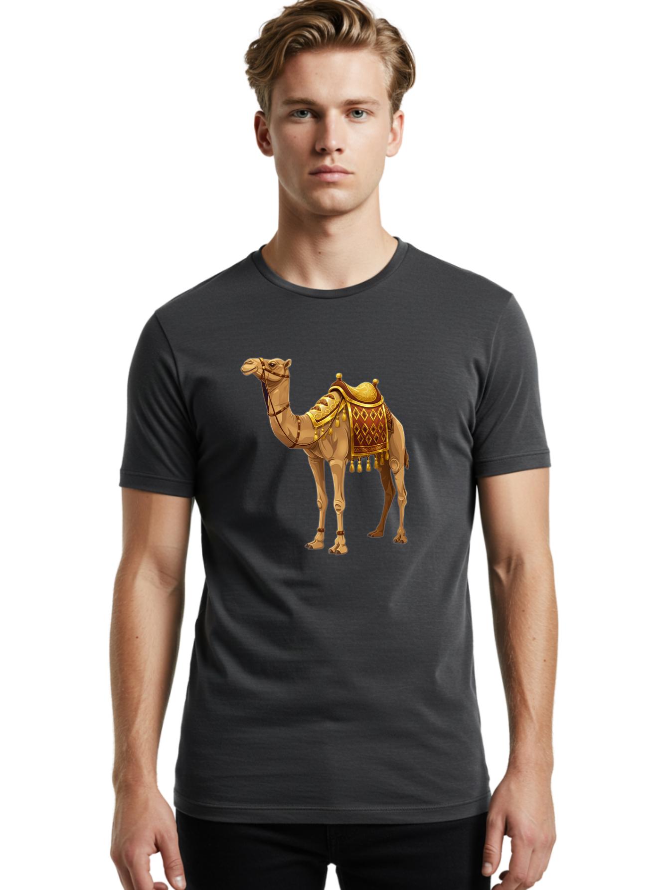 Camel-1 Men'S Graphic Tee, 100% Cotton, Comfortable Casual Summer Wear, Machine Washable, Vintage Camera, Old Camera, Antique Camera, Black Camera, Classic Photography, Photography Equipment, Nostalgic Device, Film Camera, Camera Art Bag239