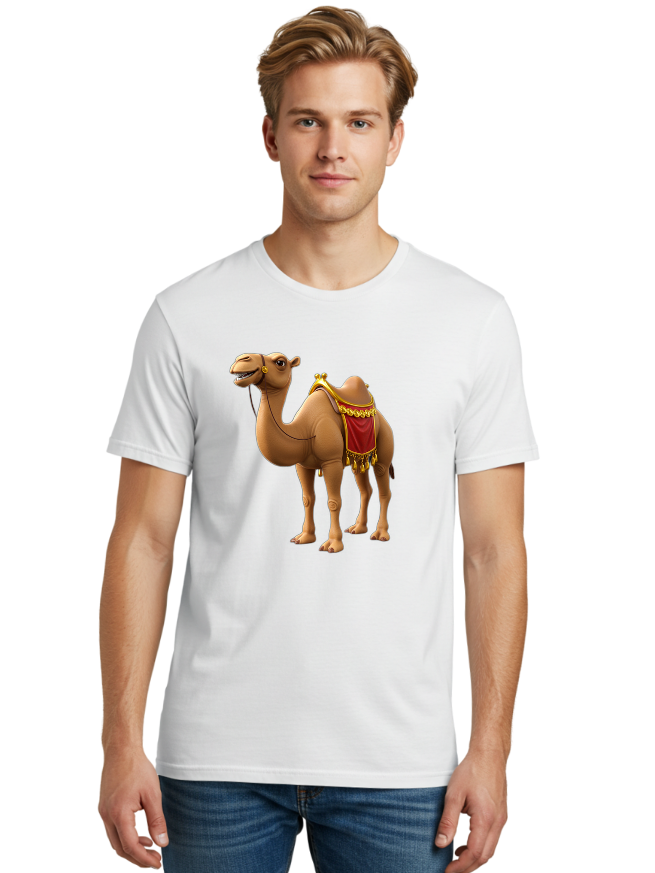 Camel-With-Red-Saddle Men'S Graphic Tee, 100% Cotton, Comfortable Casual Summer Wear, Machine Washable, Vintage Camera, Old Camera, Antique Camera, Black Camera, Classic Photography, Photography Equipment, Nostalgic Device, Film Camera, Bag242