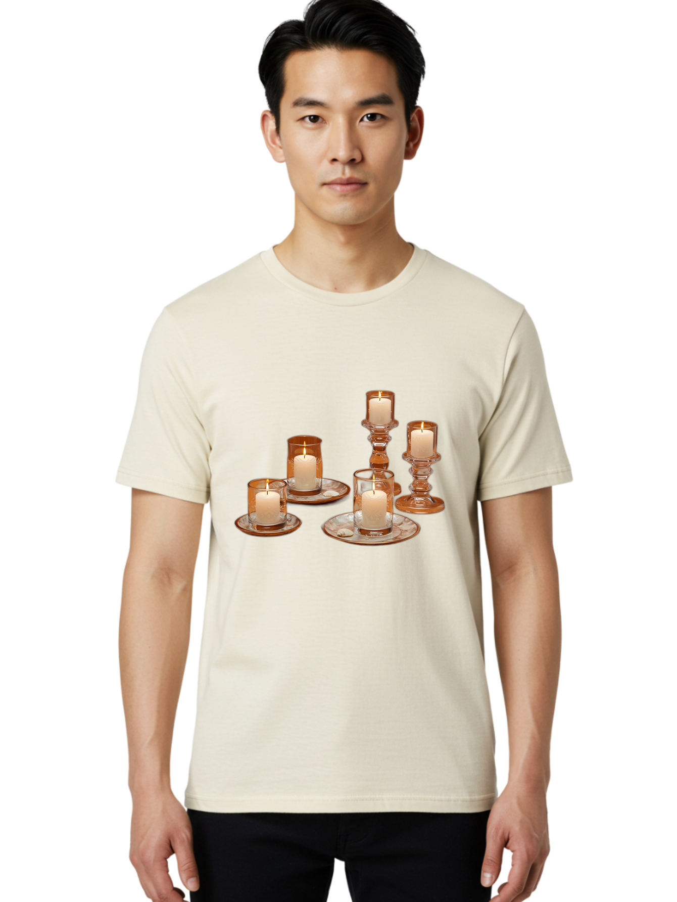 Candle-Holders-1 Men'S Graphic Tee, 100% Cotton, Comfortable Casual Summer Wear, Machine Washable, Vintage Camera, Old Camera, Antique Camera, Black Camera, Classic Photography, Photography Equipment, Nostalgic Device, Film Camera, Camera Art Bag251