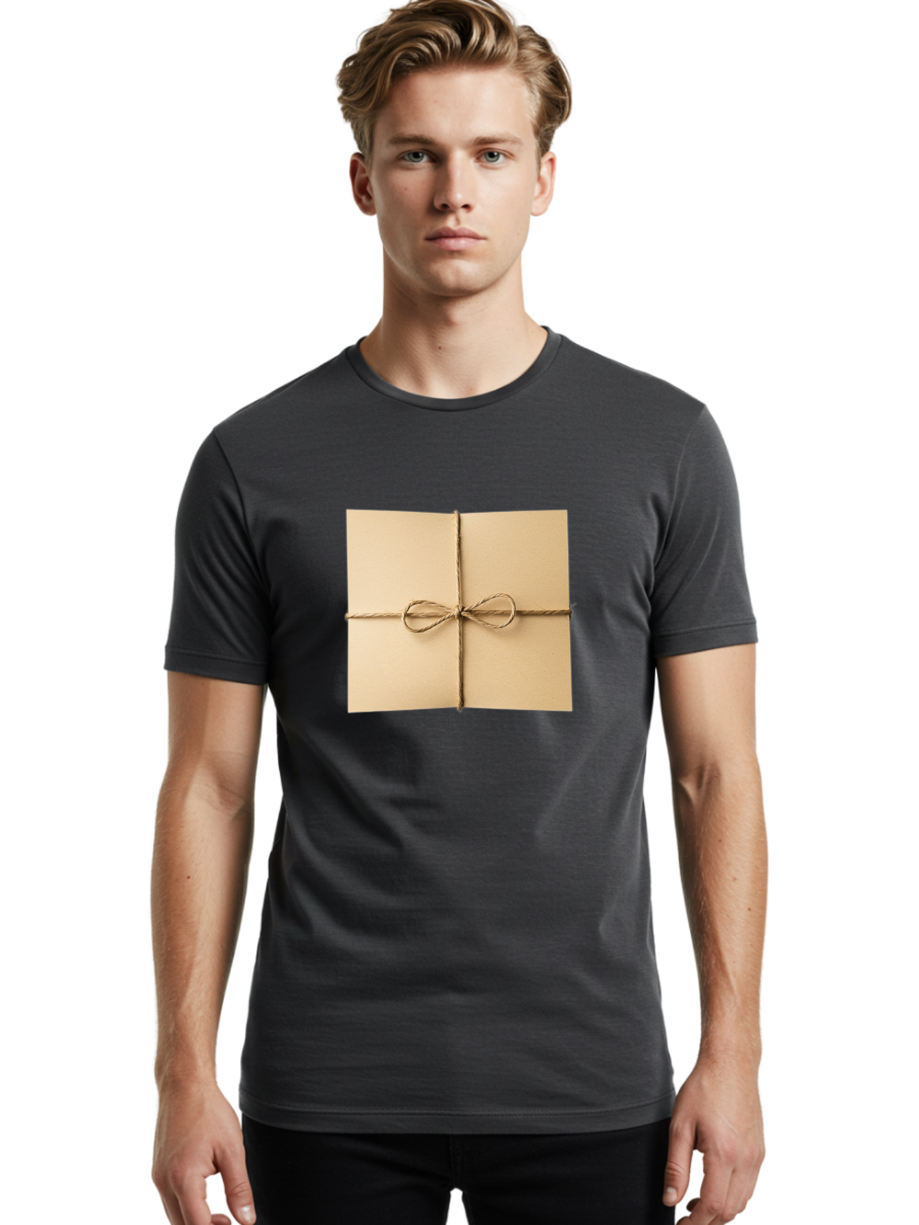 Card-With-Twine Men'S Graphic Tee, 100% Cotton, Comfortable Casual Summer Wear, Machine Washable, Vintage Camera, Old Camera, Antique Camera, Black Camera, Classic Photography, Photography Equipment, Nostalgic Device, Film Camera, Camera Art Bag259