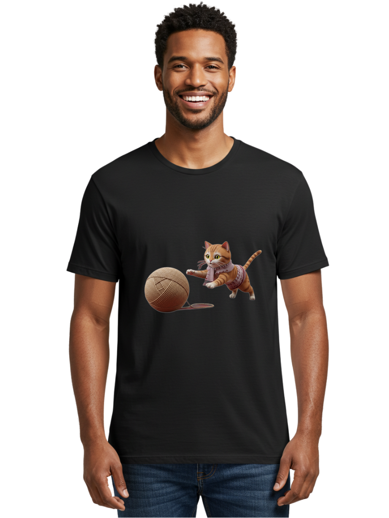Cat-Playing-With-Yarn-Ball Men'S Graphic Tee, 100% Cotton, Comfortable Casual Summer Wear, Machine Washable, Vintage Camera, Old Camera, Antique Camera, Black Camera, Classic Photography, Photography Equipment, Nostalgic Device, Film Camera, Bag264