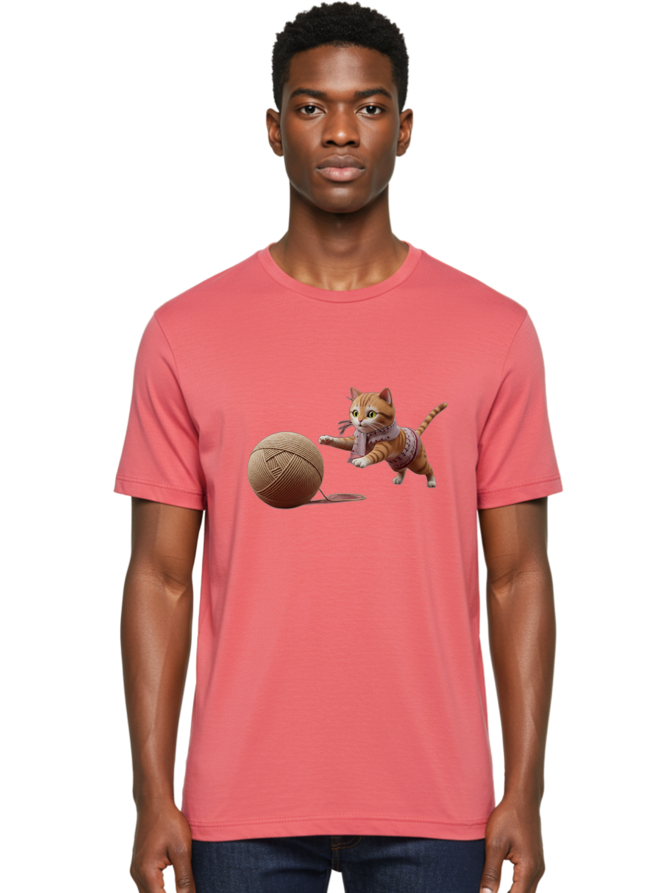 Cat-Playing-With-Yarn-Ball Men'S Graphic Tee, 100% Cotton, Comfortable Casual Summer Wear, Machine Washable, Vintage Camera, Old Camera, Antique Camera, Black Camera, Classic Photography, Photography Equipment, Nostalgic Device, Film Camera, Bag264