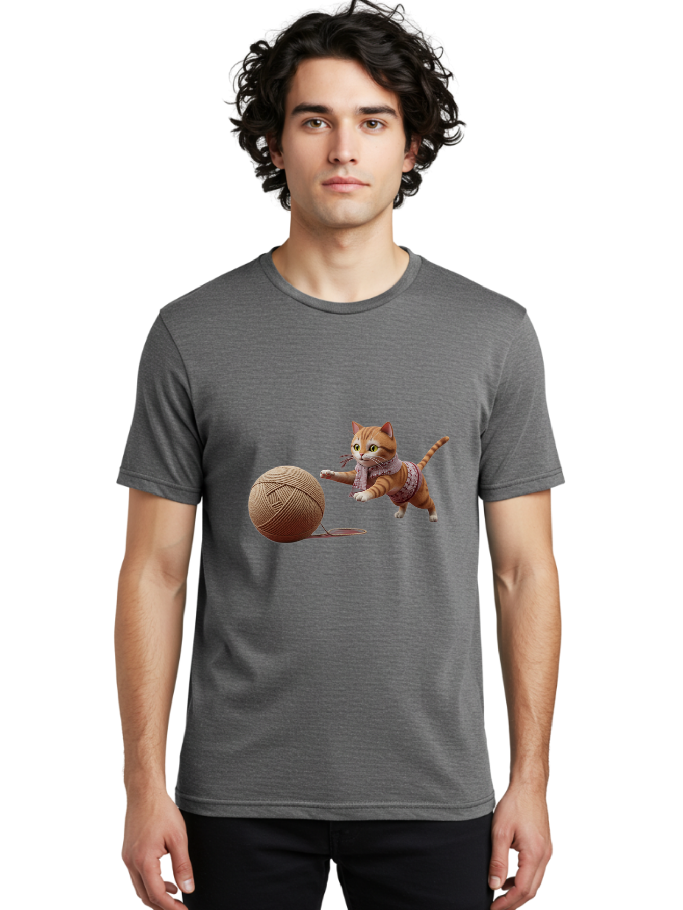 Cat-Playing-With-Yarn-Ball Men'S Graphic Tee, 100% Cotton, Comfortable Casual Summer Wear, Machine Washable, Vintage Camera, Old Camera, Antique Camera, Black Camera, Classic Photography, Photography Equipment, Nostalgic Device, Film Camera, Bag264
