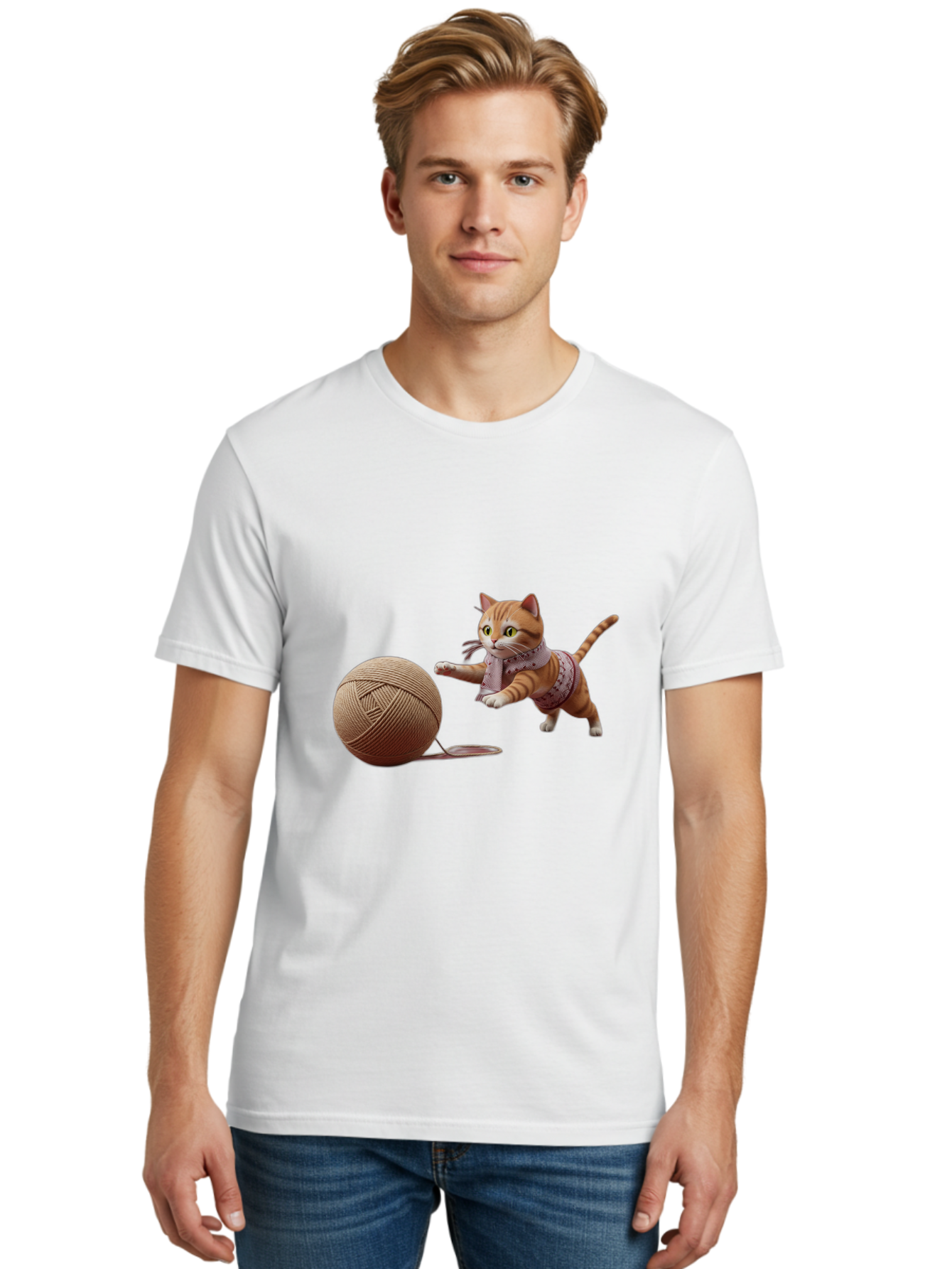 Cat-Playing-With-Yarn-Ball Men'S Graphic Tee, 100% Cotton, Comfortable Casual Summer Wear, Machine Washable, Vintage Camera, Old Camera, Antique Camera, Black Camera, Classic Photography, Photography Equipment, Nostalgic Device, Film Camera, Bag264
