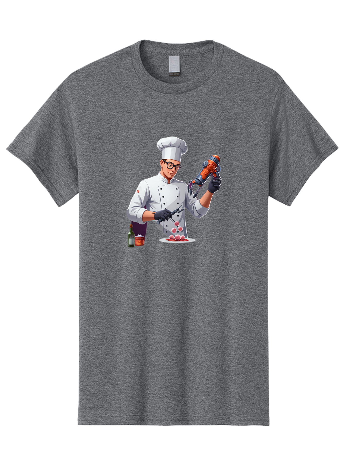 Chef-With-Meatball-Gun Men'S Graphic Tee, 100% Cotton, Comfortable Casual Summer Wear, Machine Washable, Vintage Camera, Old Camera, Antique Camera, Black Camera, Classic Photography, Photography Equipment, Nostalgic Device, Film Camera, Bag278