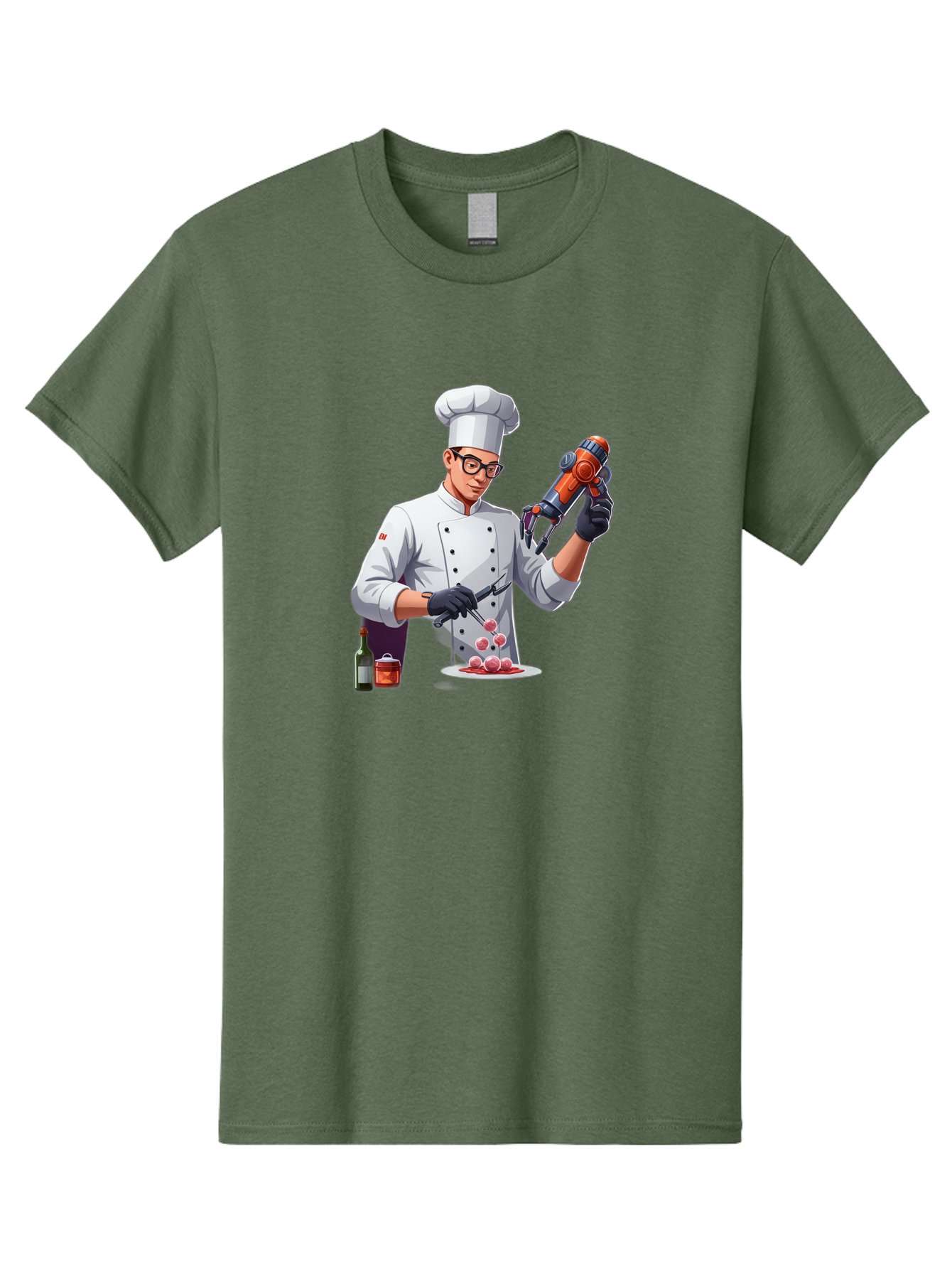 Chef-With-Meatball-Gun Men'S Graphic Tee, 100% Cotton, Comfortable Casual Summer Wear, Machine Washable, Vintage Camera, Old Camera, Antique Camera, Black Camera, Classic Photography, Photography Equipment, Nostalgic Device, Film Camera, Bag278