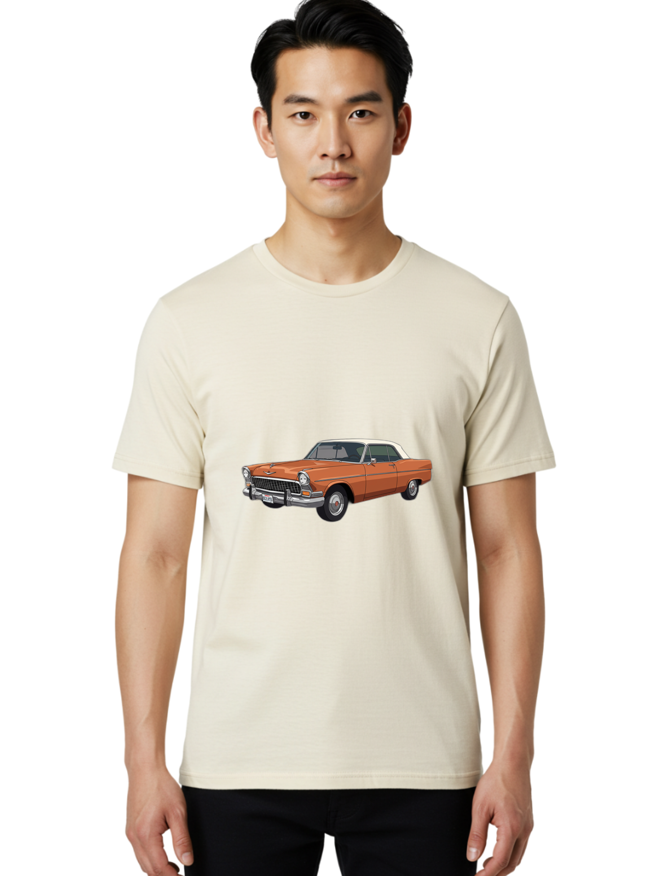 Chevrolet-Bel-Air Men'S Graphic Tee, 100% Cotton, Comfortable Casual Summer Wear, Machine Washable, Vintage Camera, Old Camera, Antique Camera, Black Camera, Classic Photography, Photography Equipment, Nostalgic Device, Film Camera, Camera Art Bag280
