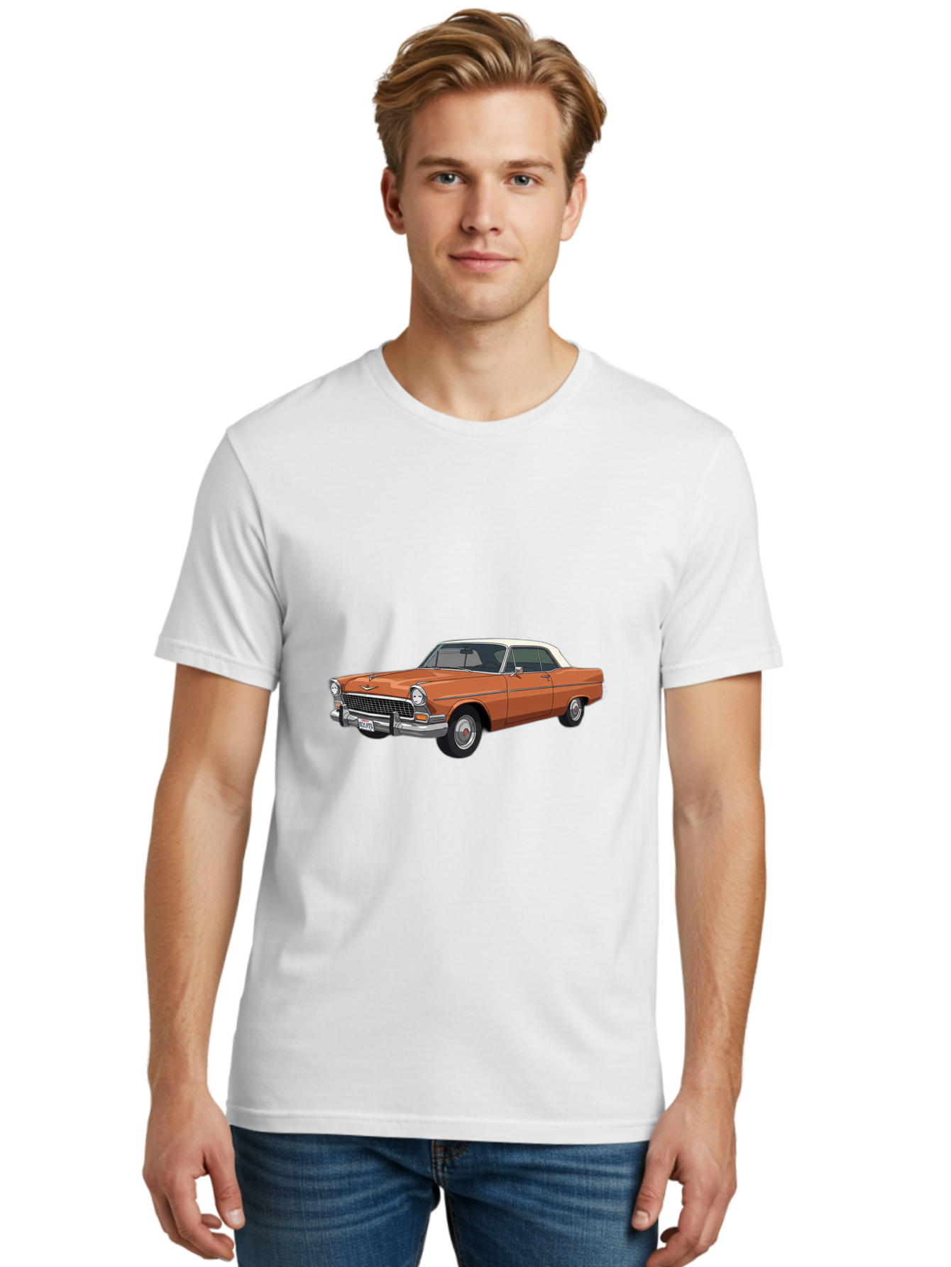 Chevrolet-Bel-Air Men'S Graphic Tee, 100% Cotton, Comfortable Casual Summer Wear, Machine Washable, Vintage Camera, Old Camera, Antique Camera, Black Camera, Classic Photography, Photography Equipment, Nostalgic Device, Film Camera, Camera Art Bag280