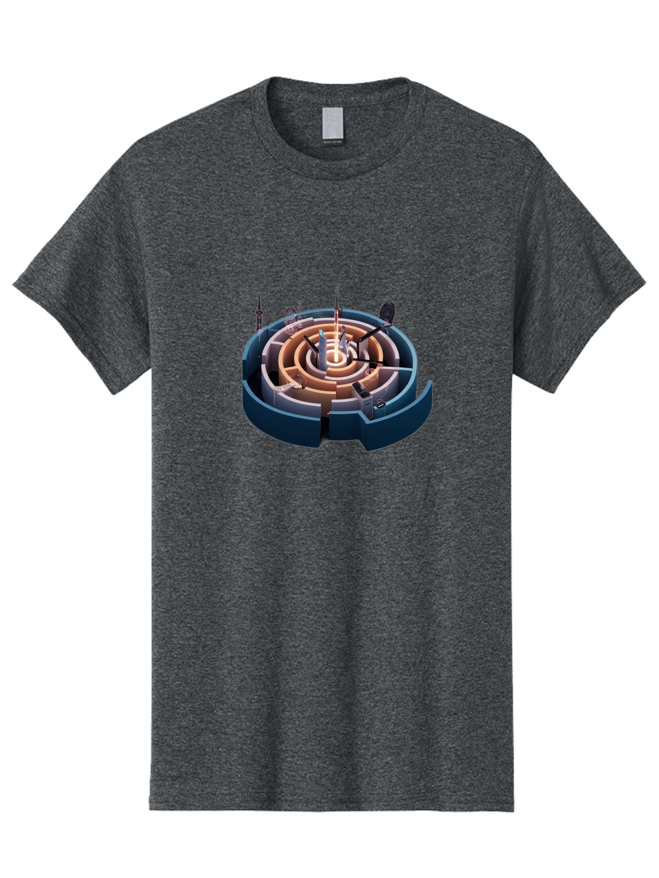 Circular-Labyrinth Men'S Graphic Tee, 100% Cotton, Comfortable Casual Summer Wear, Machine Washable, Vintage Camera, Old Camera, Antique Camera, Black Camera, Classic Photography, Photography Equipment, Nostalgic Device, Film Camera, Bag294