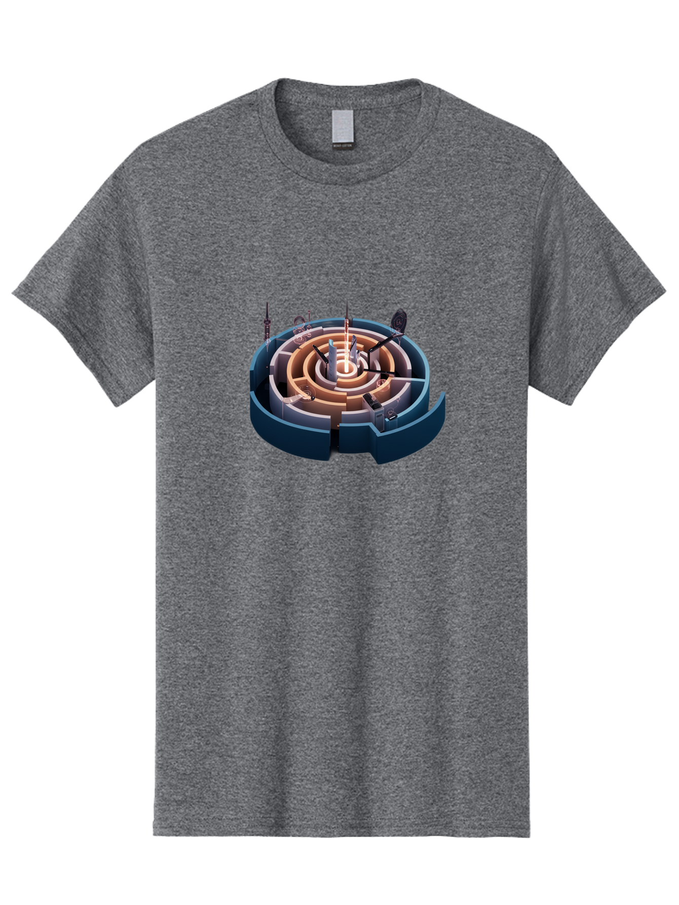 Circular-Labyrinth Men'S Graphic Tee, 100% Cotton, Comfortable Casual Summer Wear, Machine Washable, Vintage Camera, Old Camera, Antique Camera, Black Camera, Classic Photography, Photography Equipment, Nostalgic Device, Film Camera, Bag294