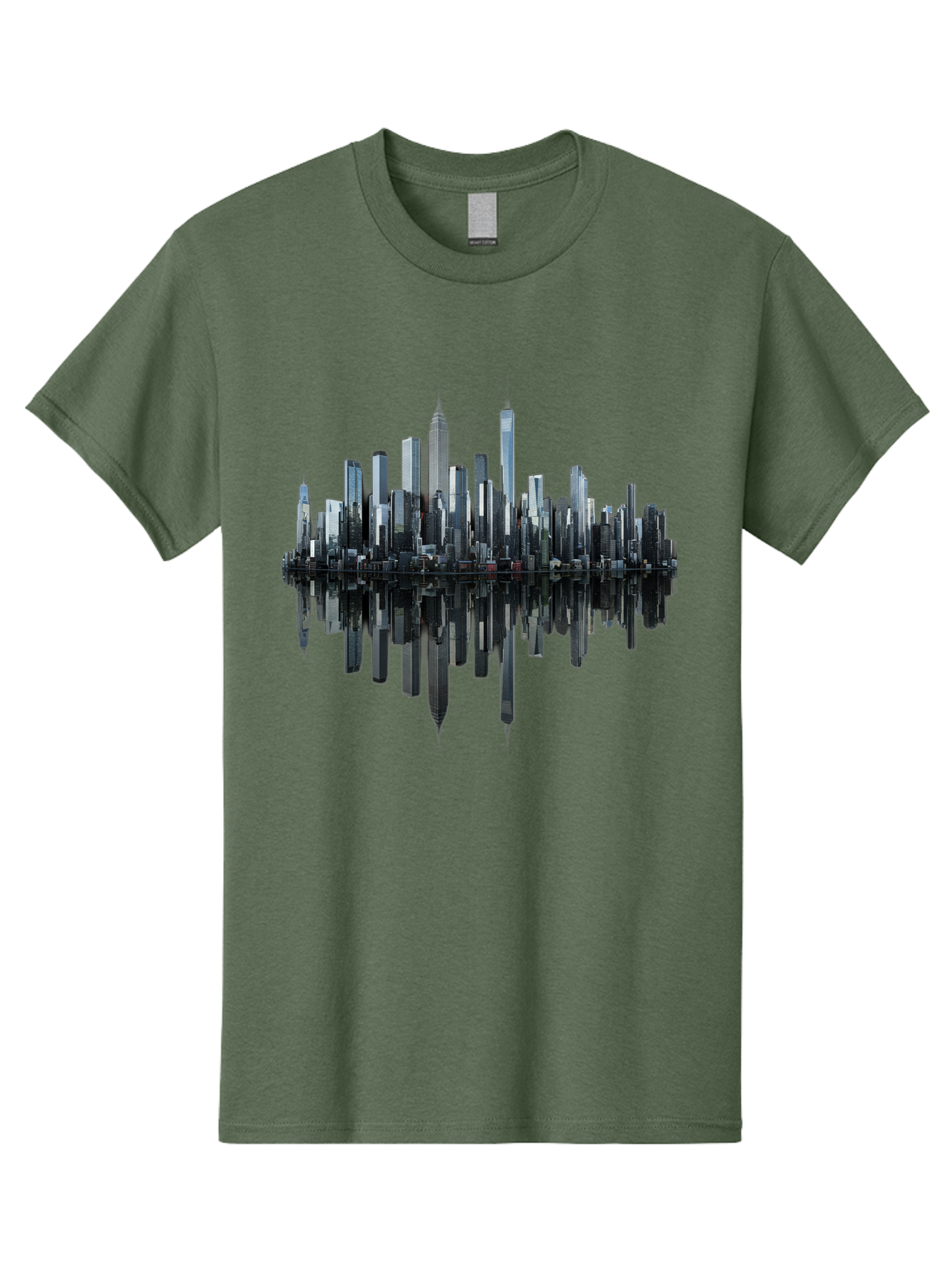 City-Skyline-Sound-Wave Men'S Graphic Tee, 100% Cotton, Comfortable Casual Summer Wear, Machine Washable, Vintage Camera, Old Camera, Antique Camera, Black Camera, Classic Photography, Photography Equipment, Nostalgic Device, Film Camera, Bag297