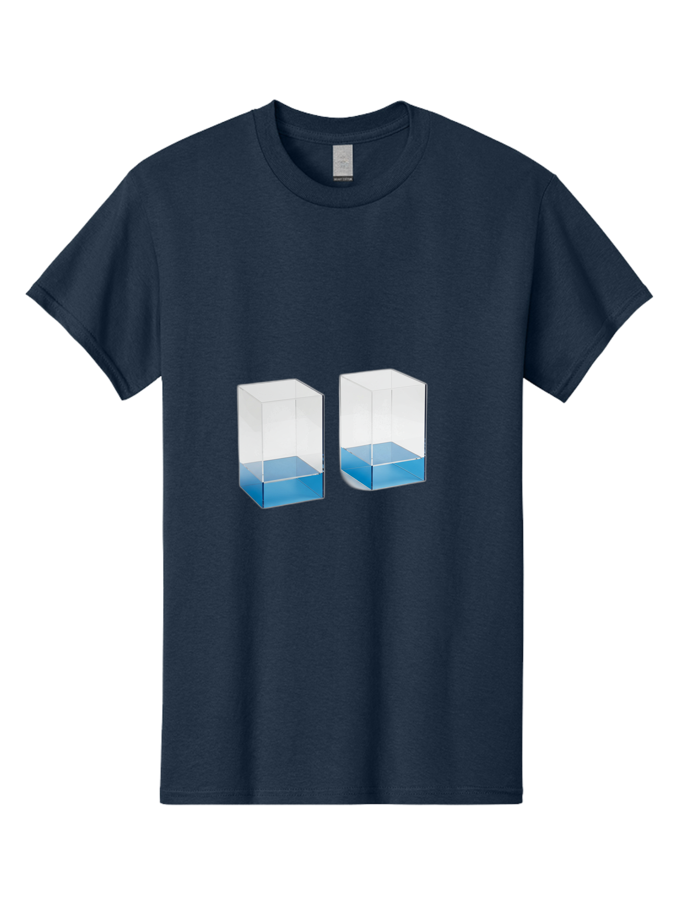 Clear-Boxes-With-Blue-Liquid Men'S Graphic Tee, 100% Cotton, Comfortable Casual Summer Wear, Machine Washable, Vintage Camera, Old Camera, Antique Camera, Black Camera, Classic Photography, Photography Equipment, Nostalgic Device, Film Camera, Bag302