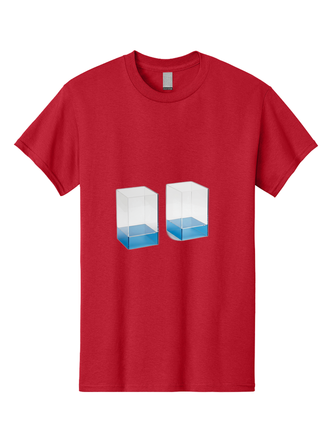 Clear-Boxes-With-Blue-Liquid Men'S Graphic Tee, 100% Cotton, Comfortable Casual Summer Wear, Machine Washable, Vintage Camera, Old Camera, Antique Camera, Black Camera, Classic Photography, Photography Equipment, Nostalgic Device, Film Camera, Bag302