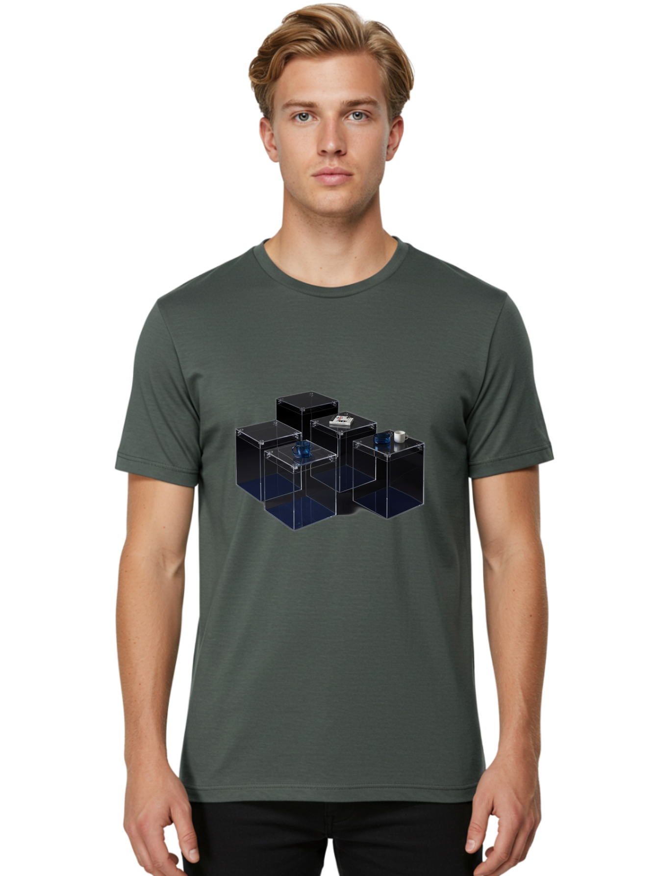 Clear-Plastic-Boxes Men'S Graphic Tee, 100% Cotton, Comfortable Casual Summer Wear, Machine Washable, Vintage Camera, Old Camera, Antique Camera, Black Camera, Classic Photography, Photography Equipment, Nostalgic Device, Film Camera, Bag304