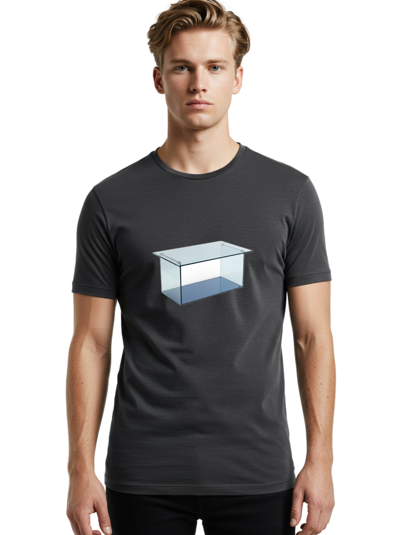 Clear-Rectangular-Aquarium Men'S Graphic Tee, 100% Cotton, Comfortable Casual Summer Wear, Machine Washable, Vintage Camera, Old Camera, Antique Camera, Black Camera, Classic Photography, Photography Equipment, Nostalgic Device, Film Camera, Bag305