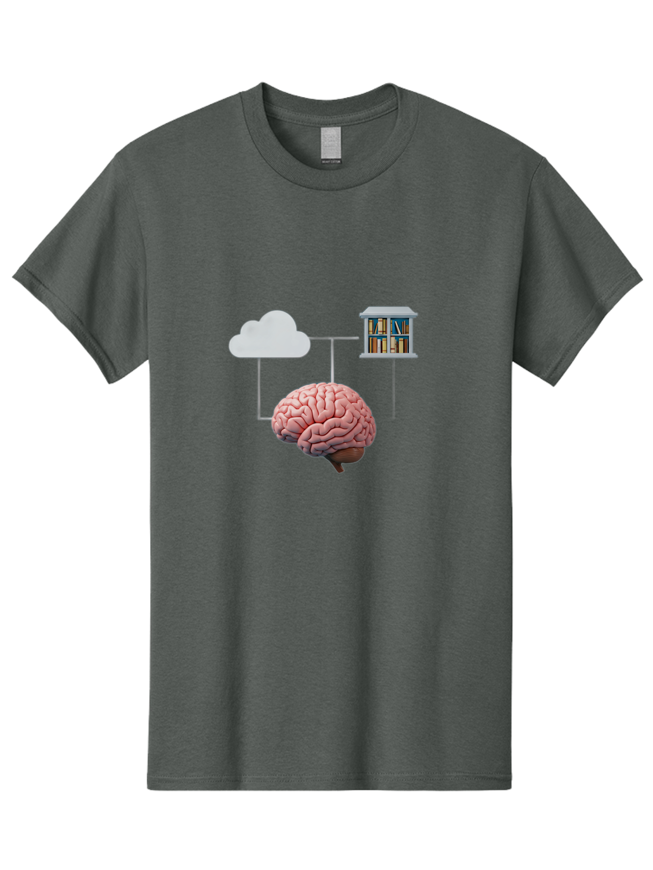 Cloud-Library-Brain Men'S Graphic Tee, 100% Cotton, Comfortable Casual Summer Wear, Machine Washable, Vintage Camera, Old Camera, Antique Camera, Black Camera, Classic Photography, Photography Equipment, Nostalgic Device, Film Camera, Bag308