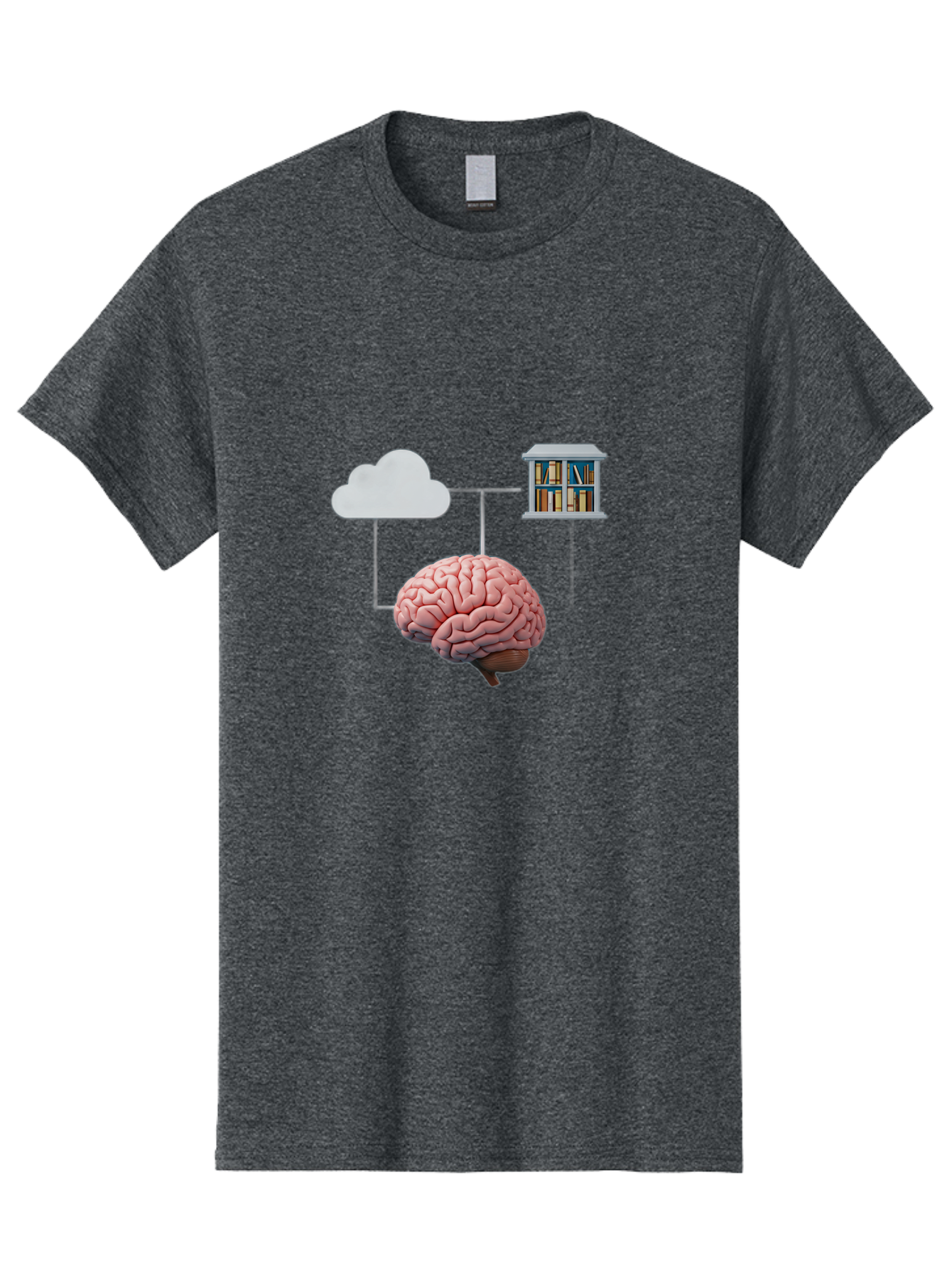 Cloud-Library-Brain Men'S Graphic Tee, 100% Cotton, Comfortable Casual Summer Wear, Machine Washable, Vintage Camera, Old Camera, Antique Camera, Black Camera, Classic Photography, Photography Equipment, Nostalgic Device, Film Camera, Bag308