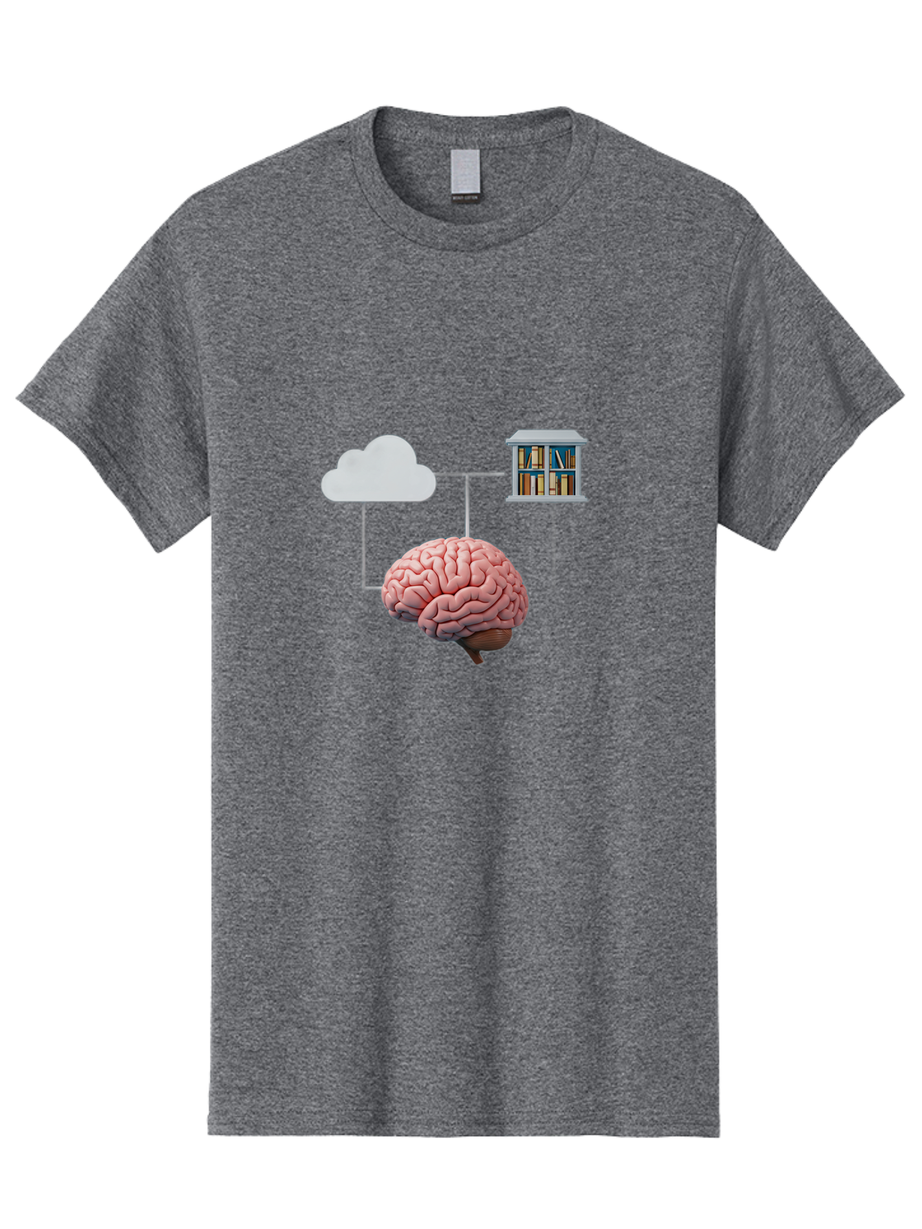 Cloud-Library-Brain Men'S Graphic Tee, 100% Cotton, Comfortable Casual Summer Wear, Machine Washable, Vintage Camera, Old Camera, Antique Camera, Black Camera, Classic Photography, Photography Equipment, Nostalgic Device, Film Camera, Bag308