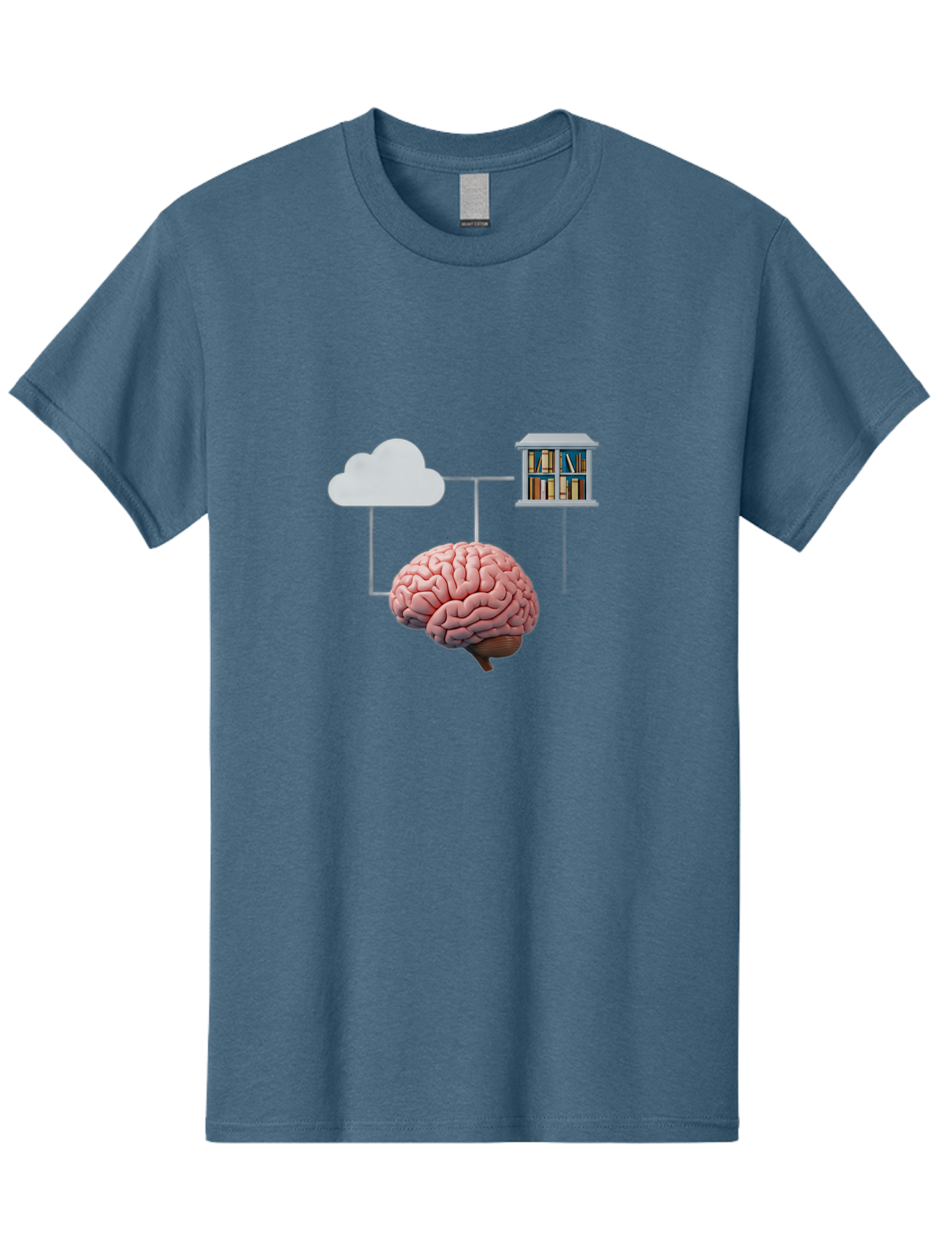 Cloud-Library-Brain Men'S Graphic Tee, 100% Cotton, Comfortable Casual Summer Wear, Machine Washable, Vintage Camera, Old Camera, Antique Camera, Black Camera, Classic Photography, Photography Equipment, Nostalgic Device, Film Camera, Bag308