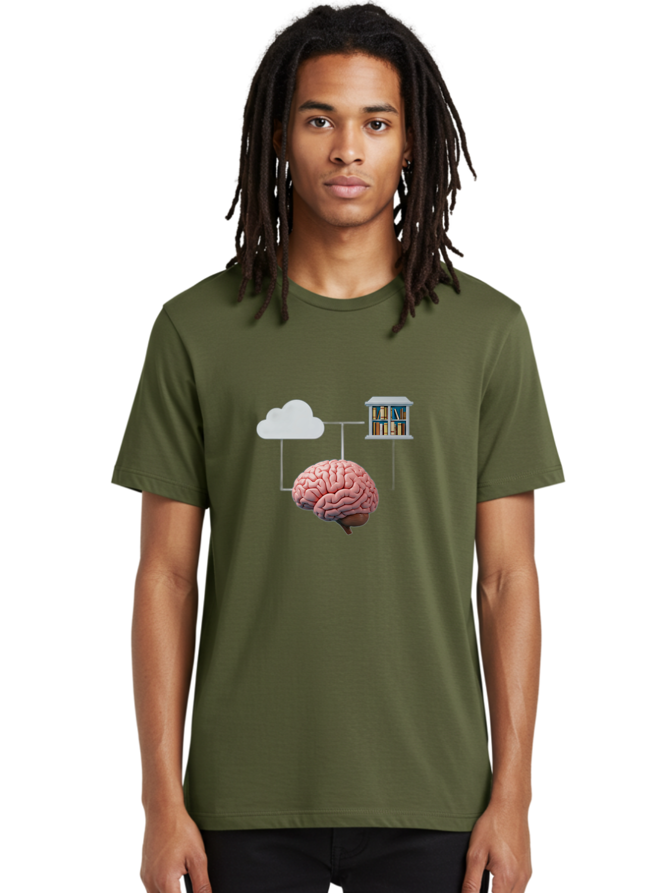 Cloud-Library-Brain Men'S Graphic Tee, 100% Cotton, Comfortable Casual Summer Wear, Machine Washable, Vintage Camera, Old Camera, Antique Camera, Black Camera, Classic Photography, Photography Equipment, Nostalgic Device, Film Camera, Bag308