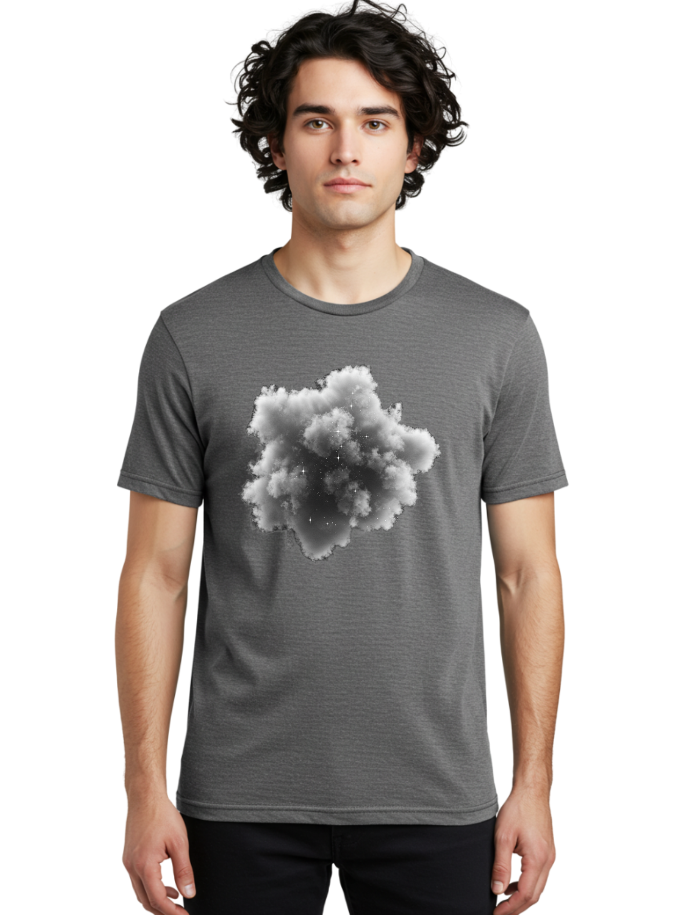 Cloud-With-Stars Men'S Graphic Tee, 100% Cotton, Comfortable Casual Summer Wear, Machine Washable, Vintage Camera, Old Camera, Antique Camera, Black Camera, Classic Photography, Photography Equipment, Nostalgic Device, Film Camera, Camera Art Bag309