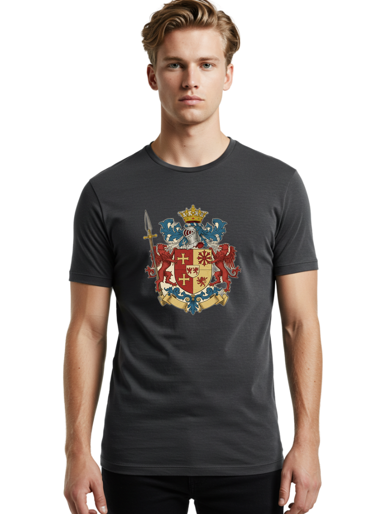 Coat-Of-Arms Men'S Graphic Tee, 100% Cotton, Comfortable Casual Summer Wear, Machine Washable, Vintage Camera, Old Camera, Antique Camera, Black Camera, Classic Photography, Photography Equipment, Nostalgic Device, Film Camera, Camera Art Bag312