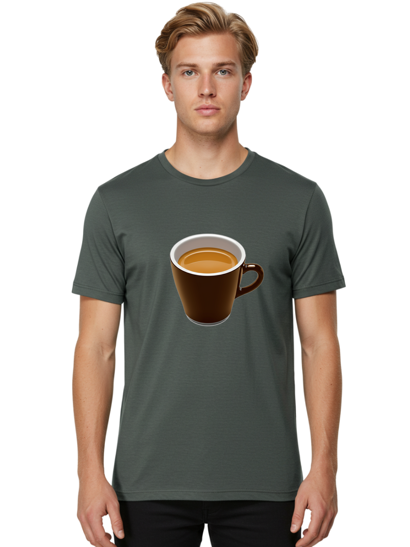Coffee-Mug Men'S Graphic Tee, 100% Cotton, Comfortable Casual Summer Wear, Machine Washable, Vintage Camera, Old Camera, Antique Camera, Black Camera, Classic Photography, Photography Equipment, Nostalgic Device, Film Camera, Camera Art Bag320