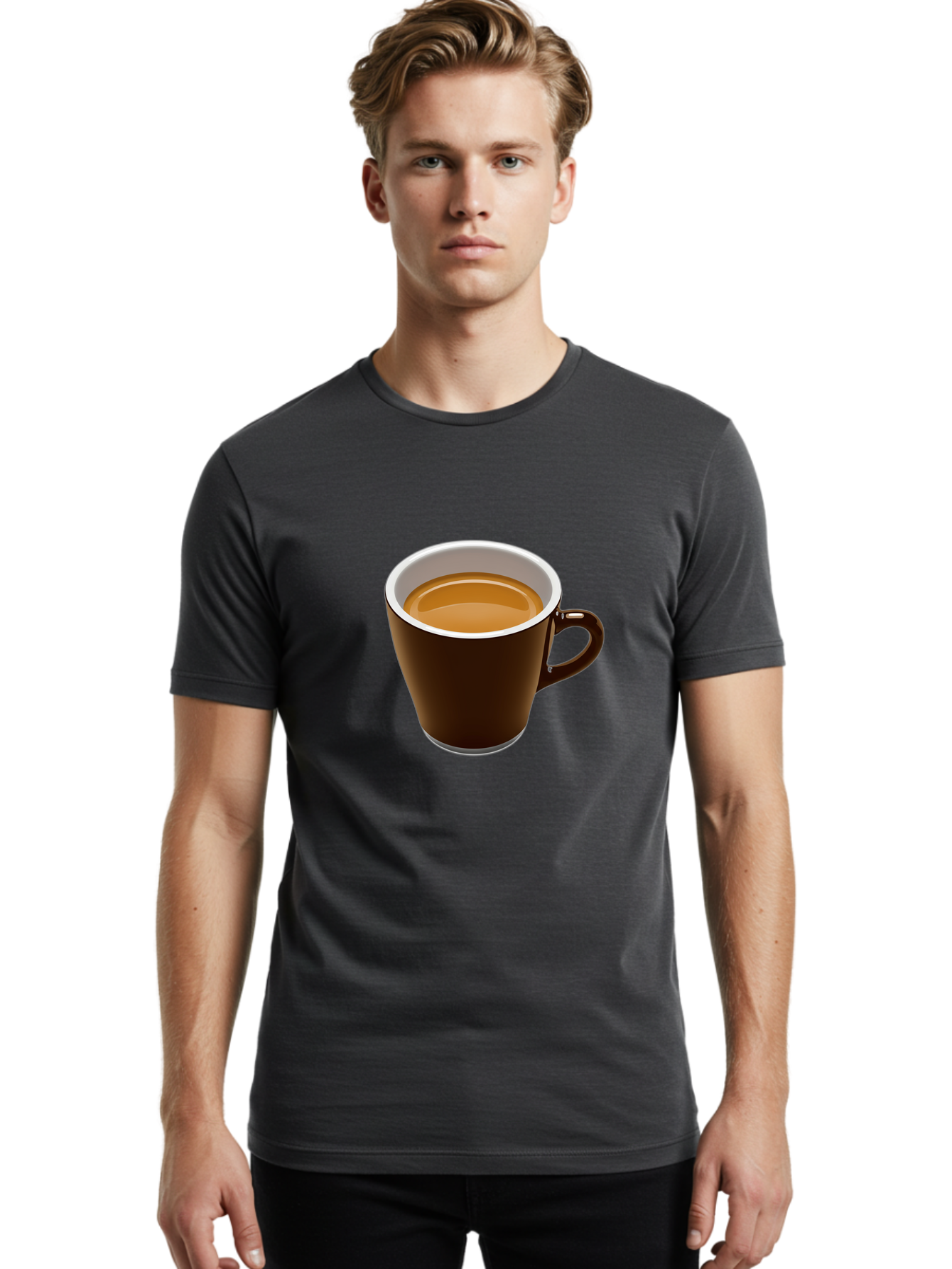 Coffee-Mug Men'S Graphic Tee, 100% Cotton, Comfortable Casual Summer Wear, Machine Washable, Vintage Camera, Old Camera, Antique Camera, Black Camera, Classic Photography, Photography Equipment, Nostalgic Device, Film Camera, Camera Art Bag320
