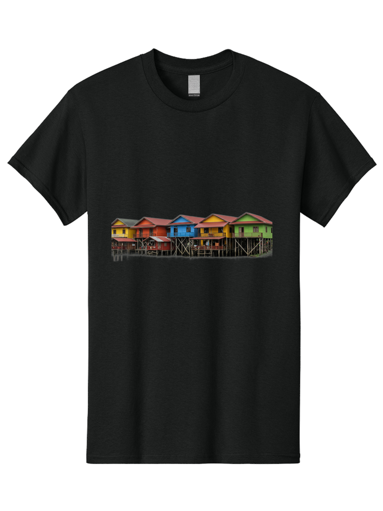 Colorful-Stilt-Houses Men'S Graphic Tee, 100% Cotton, Comfortable Casual Summer Wear, Machine Washable, Vintage Camera, Old Camera, Antique Camera, Black Camera, Classic Photography, Photography Equipment, Nostalgic Device, Film Camera, Bag325