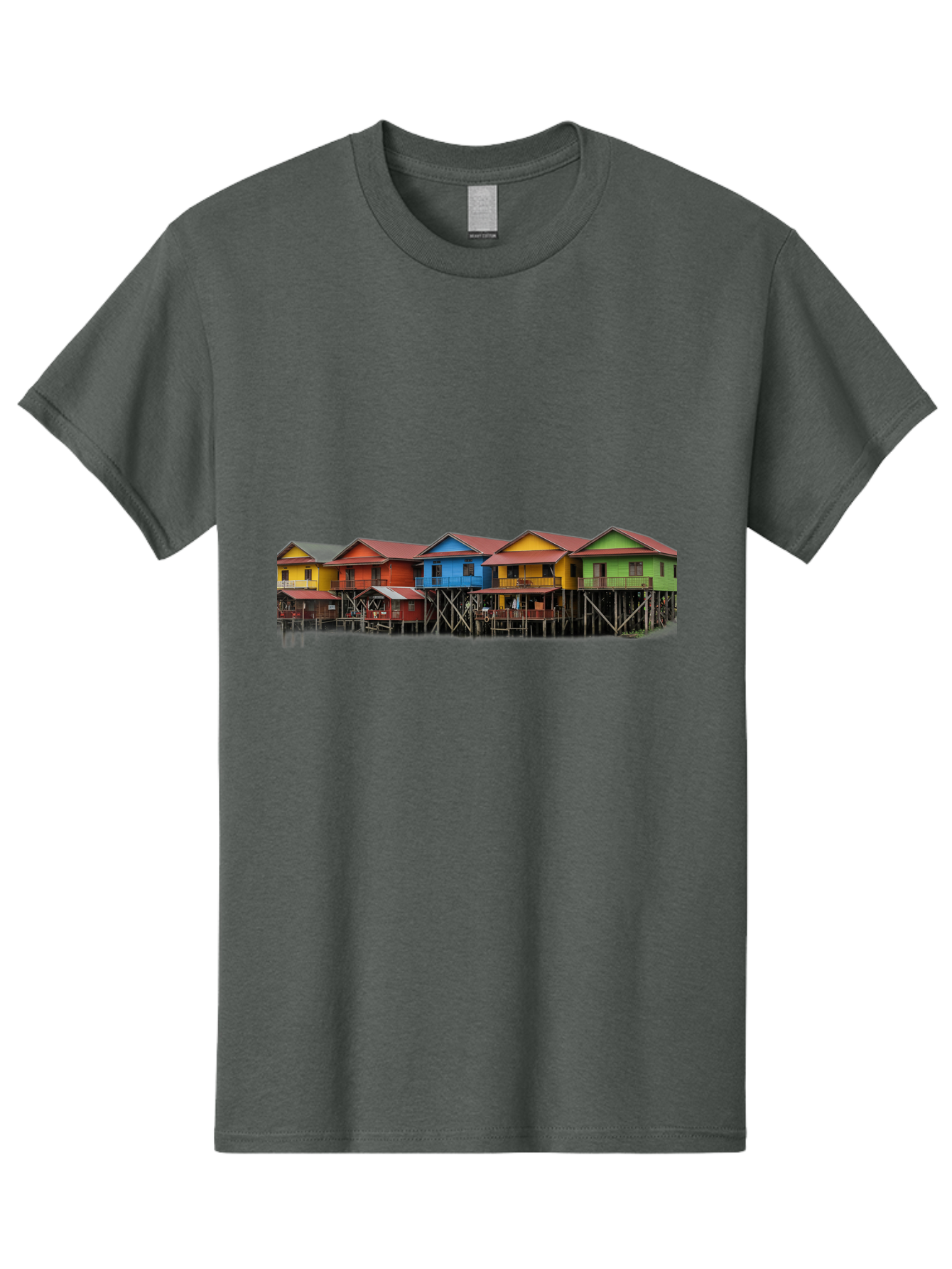 Colorful-Stilt-Houses Men'S Graphic Tee, 100% Cotton, Comfortable Casual Summer Wear, Machine Washable, Vintage Camera, Old Camera, Antique Camera, Black Camera, Classic Photography, Photography Equipment, Nostalgic Device, Film Camera, Bag325