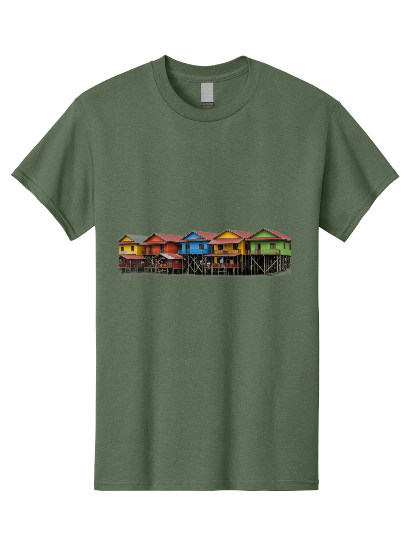 Colorful-Stilt-Houses Men'S Graphic Tee, 100% Cotton, Comfortable Casual Summer Wear, Machine Washable, Vintage Camera, Old Camera, Antique Camera, Black Camera, Classic Photography, Photography Equipment, Nostalgic Device, Film Camera, Bag325
