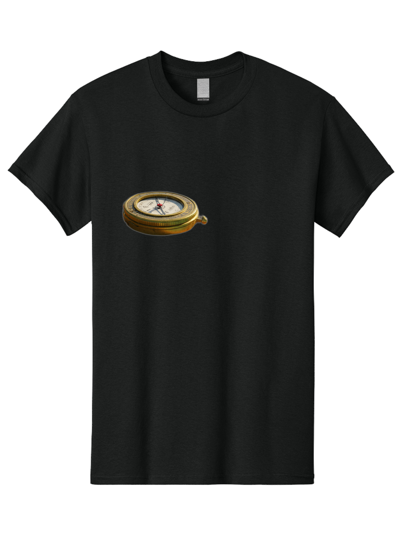 Compass Men'S Graphic Tee, 100% Cotton, Comfortable Casual Summer Wear, Machine Washable, Vintage Camera, Old Camera, Antique Camera, Black Camera, Classic Photography, Photography Equipment, Nostalgic Device, Film Camera, Camera Art Bag329