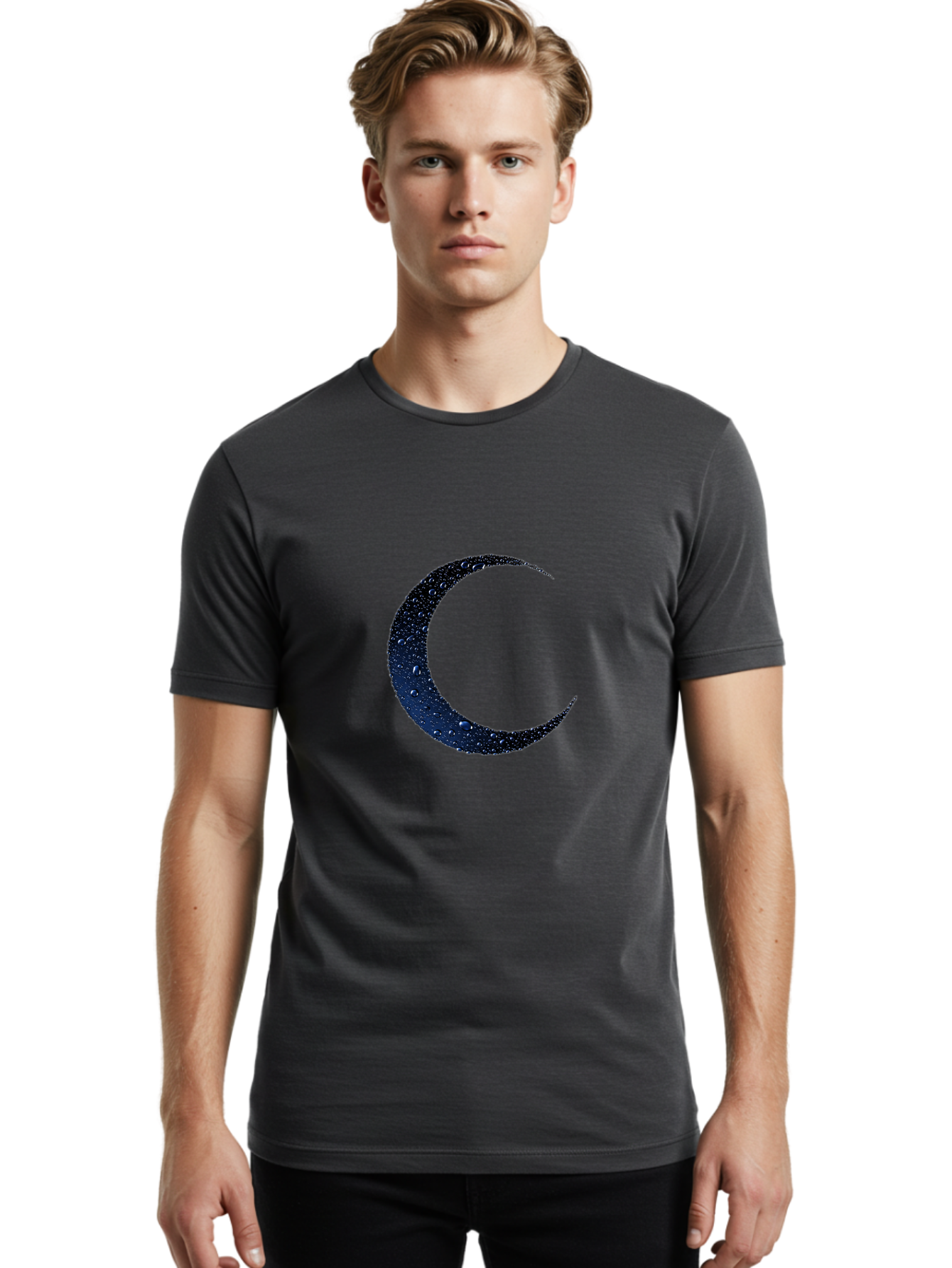 Crescent-Moon-1 Men'S Graphic Tee, 100% Cotton, Comfortable Casual Summer Wear, Machine Washable, Vintage Camera, Old Camera, Antique Camera, Black Camera, Classic Photography, Photography Equipment, Nostalgic Device, Film Camera, Camera Art Bag360