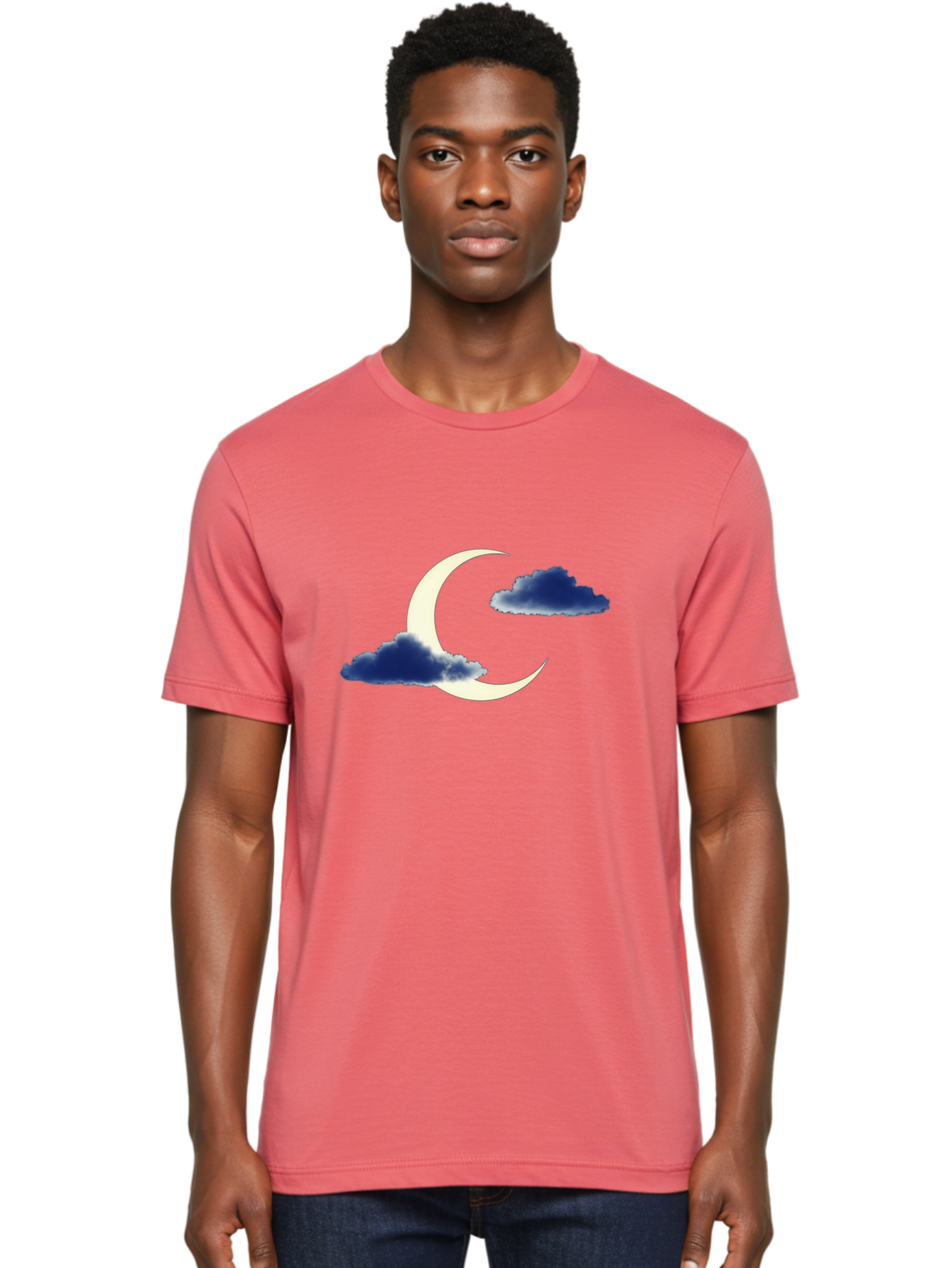 Crescent-Moon-With-Clouds Men'S Graphic Tee, 100% Cotton, Comfortable Casual Summer Wear, Machine Washable, Vintage Camera, Old Camera, Antique Camera, Black Camera, Classic Photography, Photography Equipment, Nostalgic Device, Film Camera, Bag362