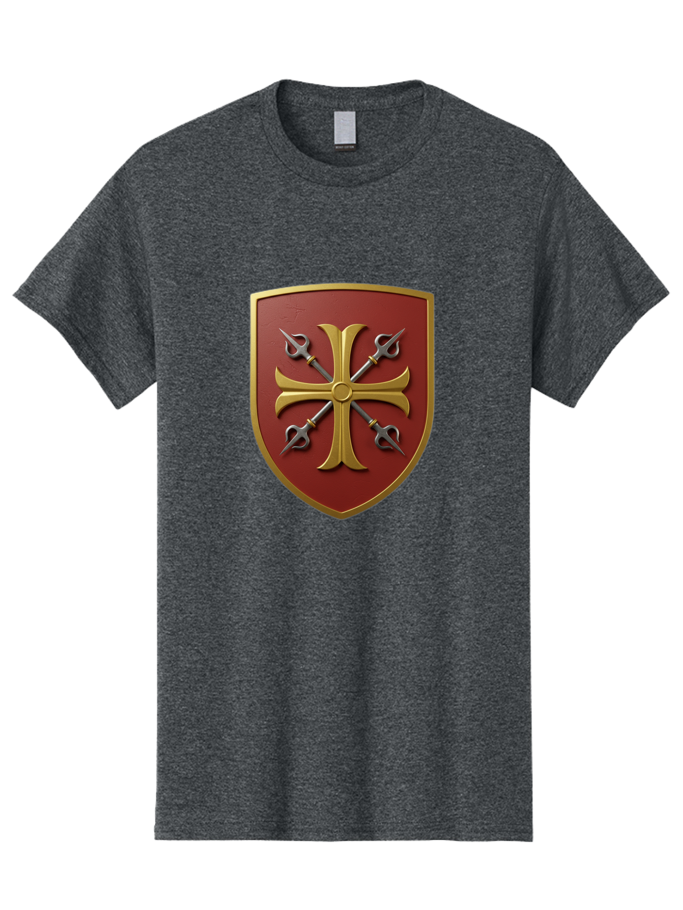 Crossed-Swords-And-Cross-Emblem Men'S Graphic Tee, 100% Cotton, Comfortable Casual Summer Wear, Machine Washable, Vintage Camera, Old Camera, Antique Camera, Black Camera, Classic Photography, Photography Equipment, Nostalgic Device, Bag364