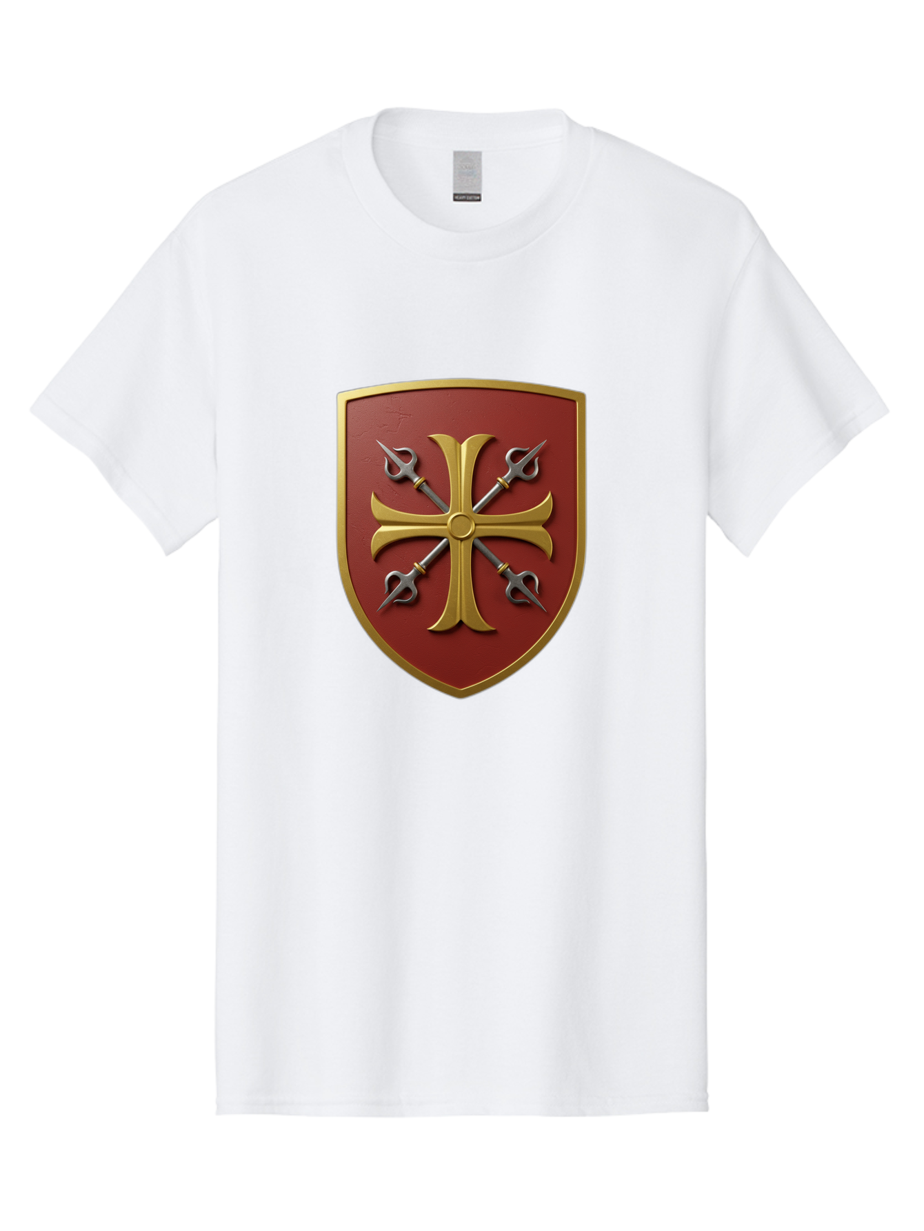 Crossed-Swords-And-Cross-Emblem Men'S Graphic Tee, 100% Cotton, Comfortable Casual Summer Wear, Machine Washable, Vintage Camera, Old Camera, Antique Camera, Black Camera, Classic Photography, Photography Equipment, Nostalgic Device, Bag364