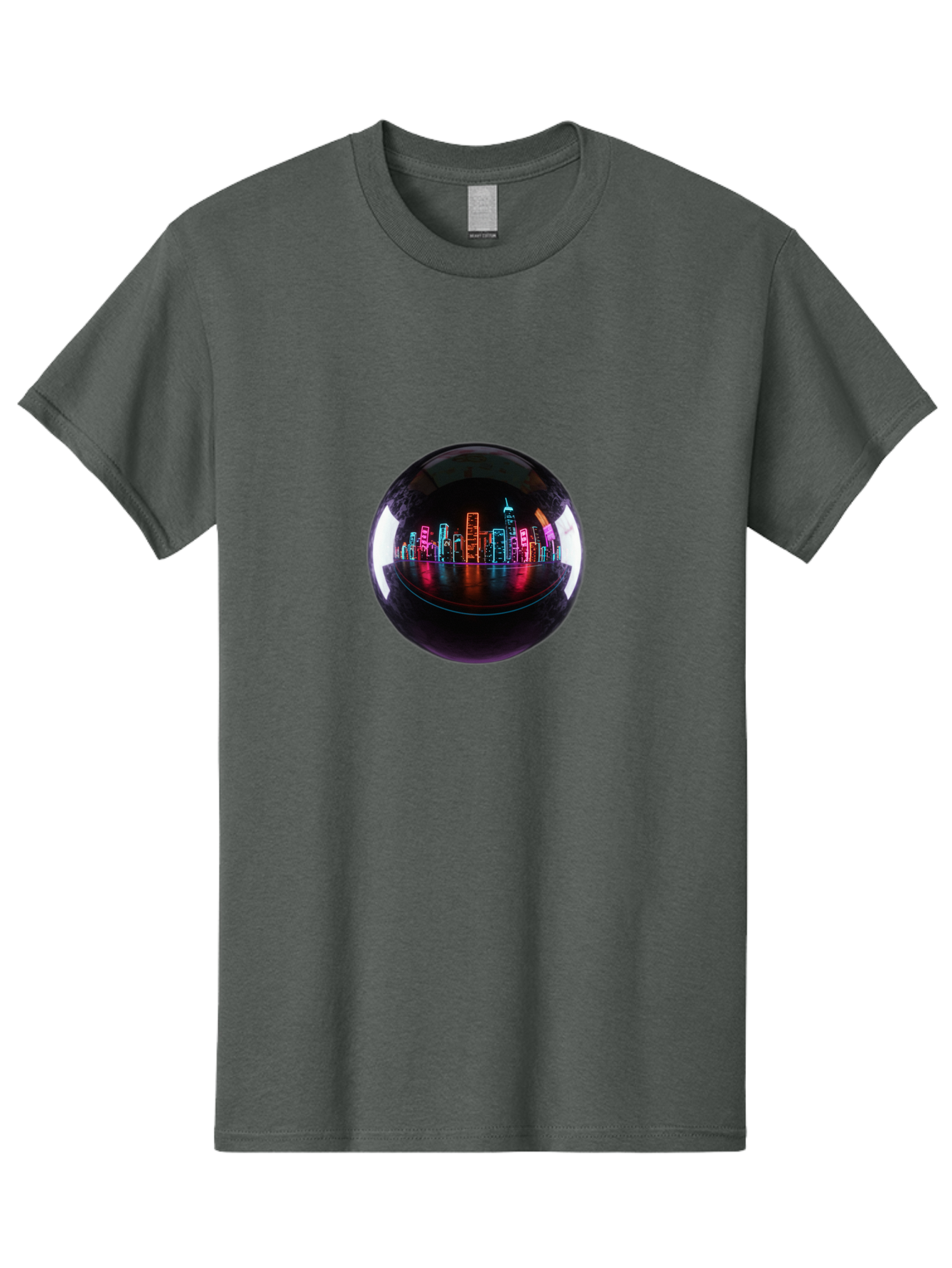 Crystal-Ball-Cityscape Men'S Graphic Tee, 100% Cotton, Comfortable Casual Summer Wear, Machine Washable, Vintage Camera, Old Camera, Antique Camera, Black Camera, Classic Photography, Photography Equipment, Nostalgic Device, Film Camera, Bag367