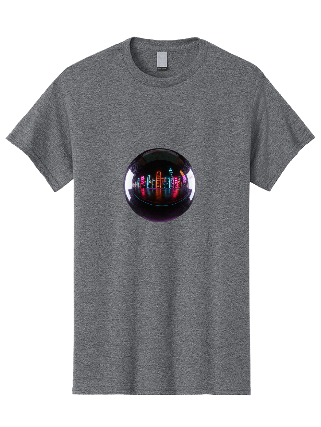 Crystal-Ball-Cityscape Men'S Graphic Tee, 100% Cotton, Comfortable Casual Summer Wear, Machine Washable, Vintage Camera, Old Camera, Antique Camera, Black Camera, Classic Photography, Photography Equipment, Nostalgic Device, Film Camera, Bag367