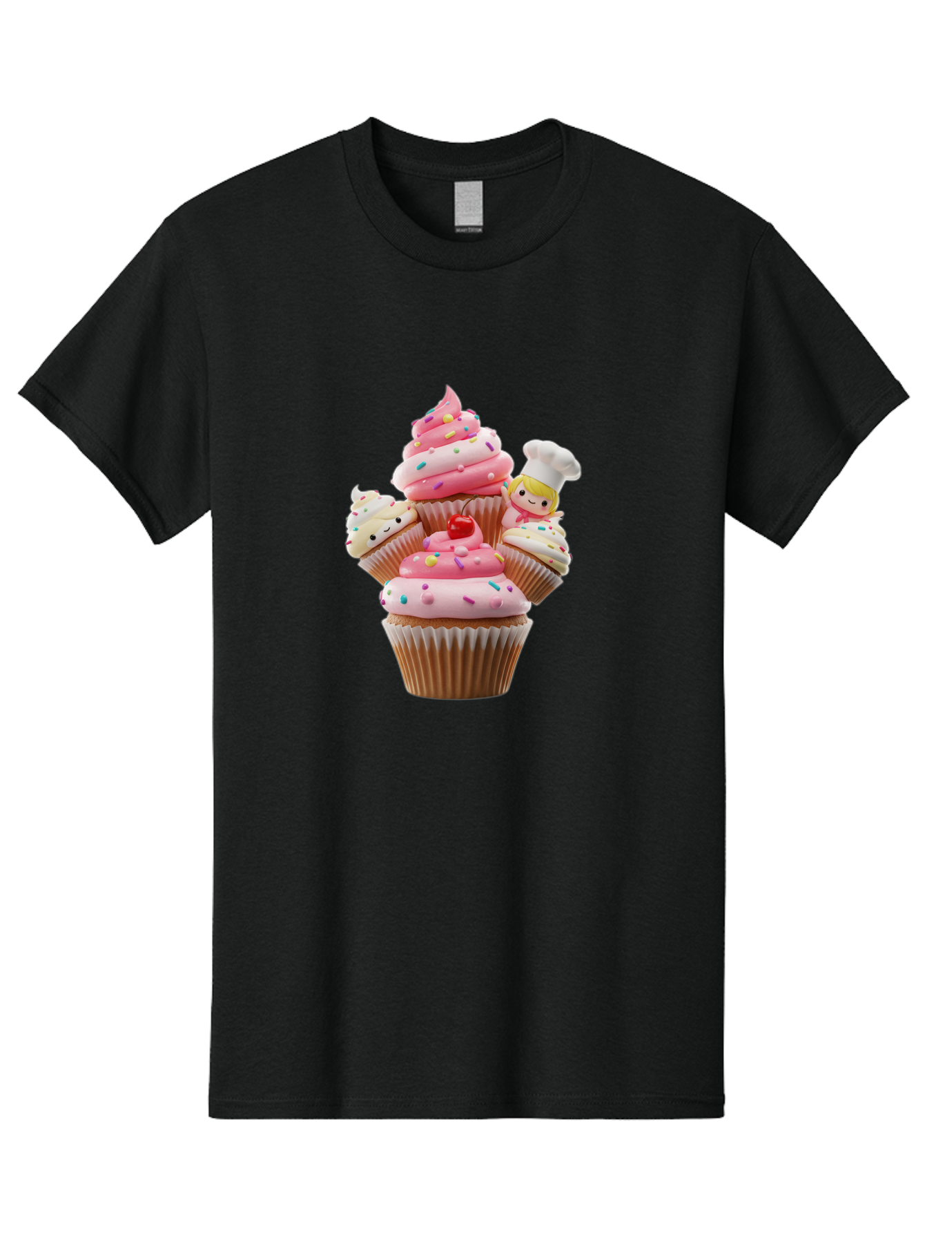 Cupcake-With-Chef Men'S Graphic Tee, 100% Cotton, Comfortable Casual Summer Wear, Machine Washable, Vintage Camera, Old Camera, Antique Camera, Black Camera, Classic Photography, Photography Equipment, Nostalgic Device, Film Camera, Camera Art Bag372