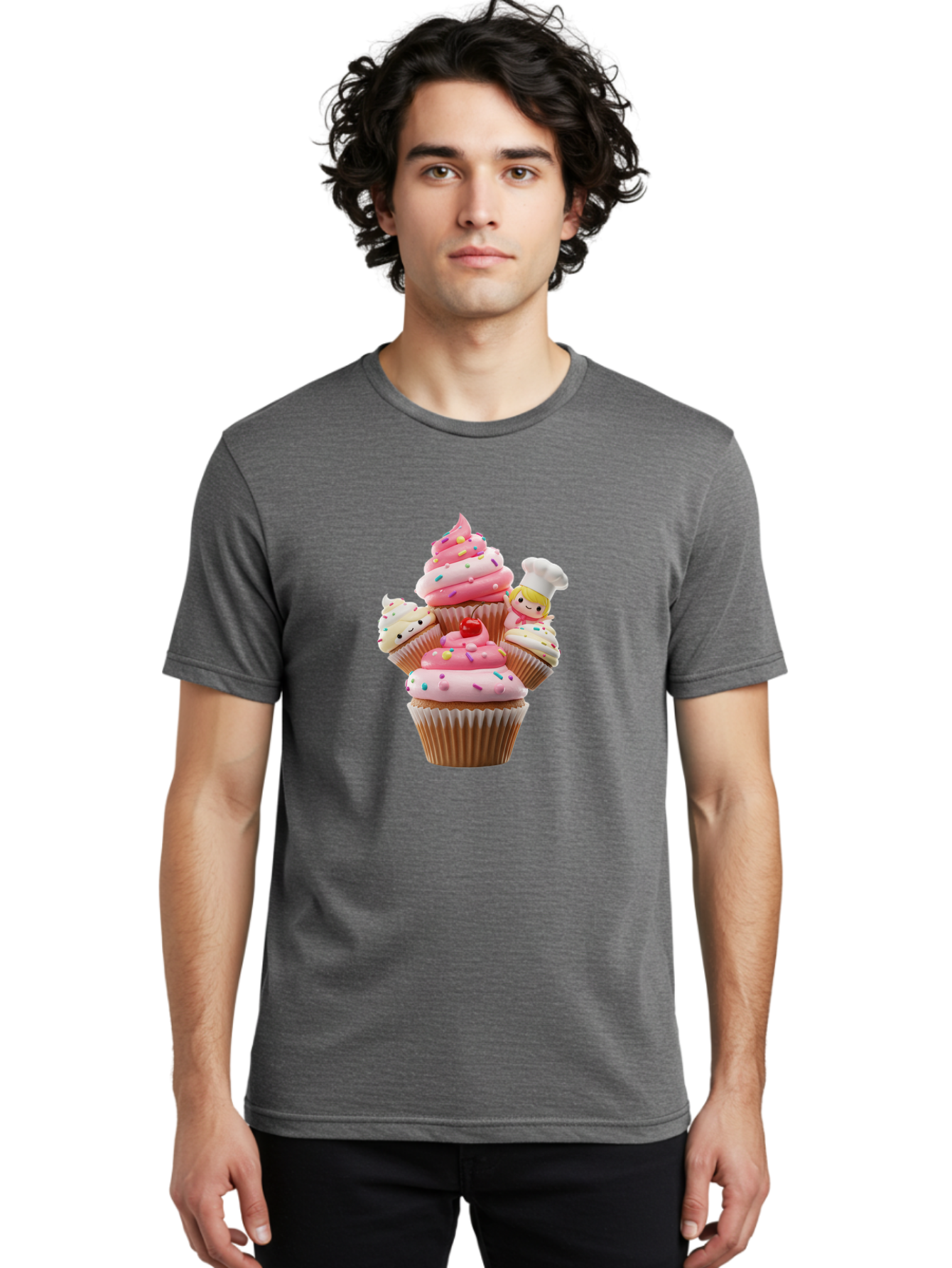 Cupcake-With-Chef Men'S Graphic Tee, 100% Cotton, Comfortable Casual Summer Wear, Machine Washable, Vintage Camera, Old Camera, Antique Camera, Black Camera, Classic Photography, Photography Equipment, Nostalgic Device, Film Camera, Camera Art Bag372