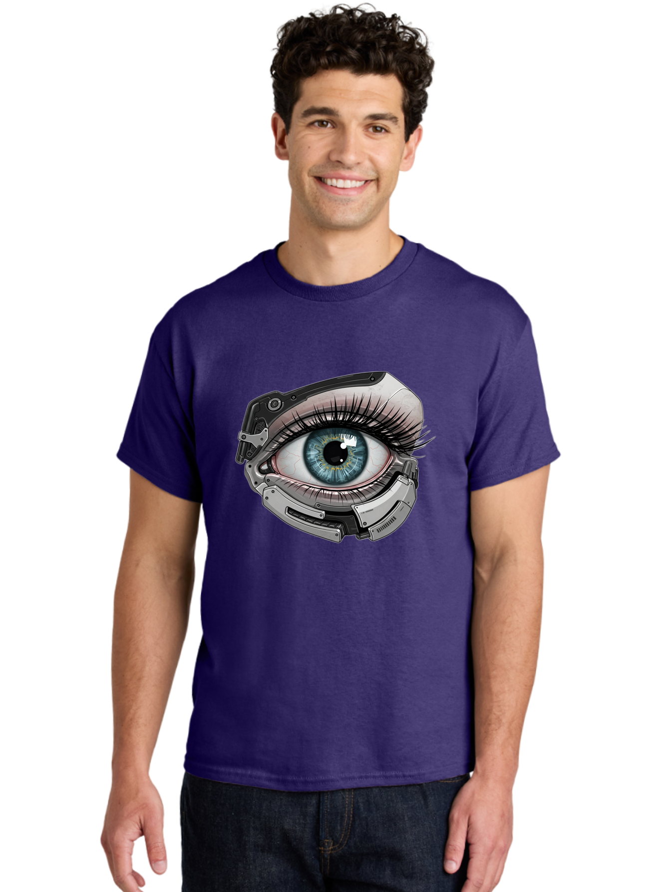 Cyborg-Eye Men'S Graphic Tee, 100% Cotton, Comfortable Casual Summer Wear, Machine Washable, Vintage Camera, Old Camera, Antique Camera, Black Camera, Classic Photography, Photography Equipment, Nostalgic Device, Film Camera, Camera Art Bag376
