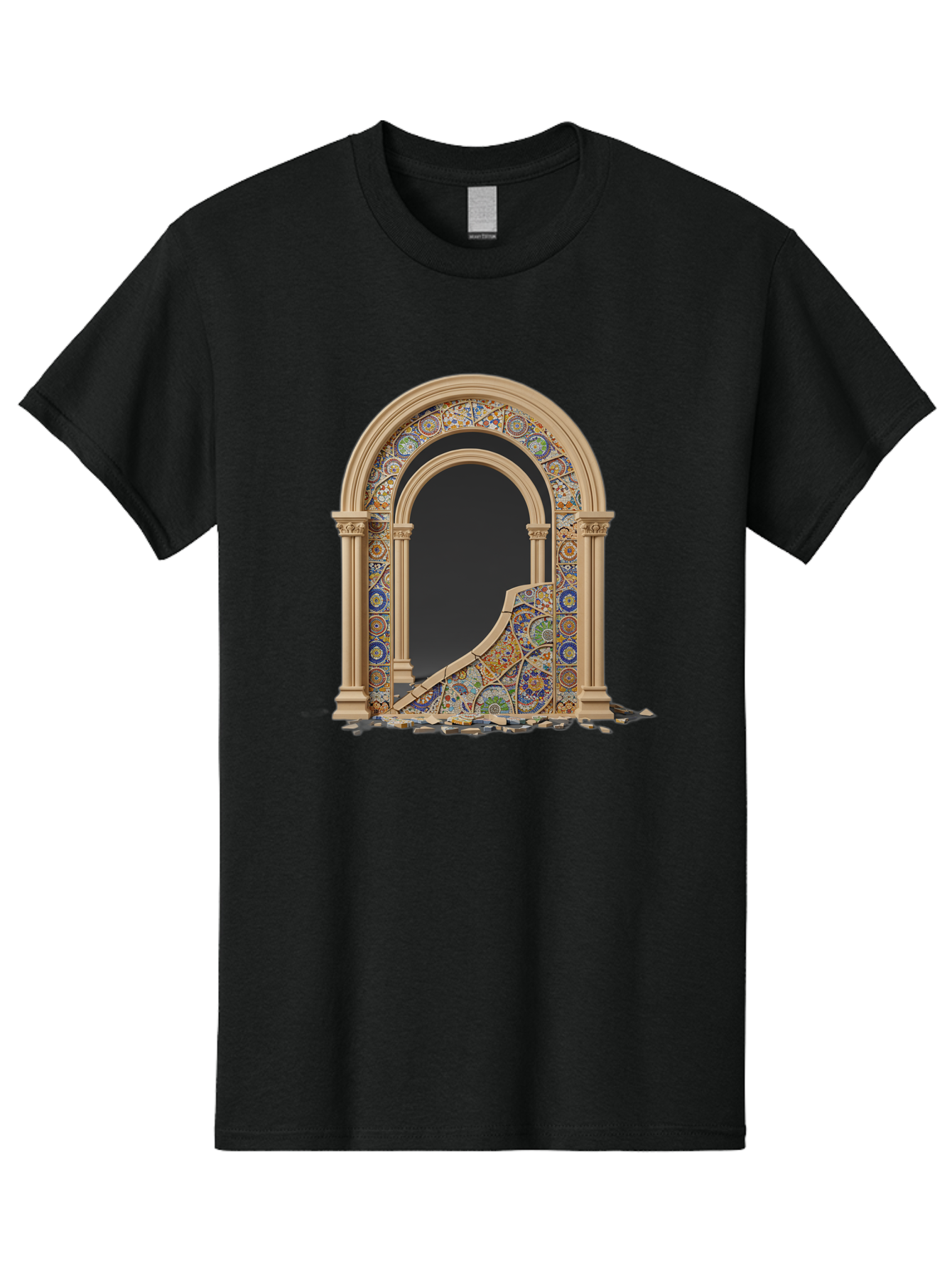 Damaged-Archway Men'S Graphic Tee, 100% Cotton, Comfortable Casual Summer Wear, Machine Washable, Vintage Camera, Old Camera, Antique Camera, Black Camera, Classic Photography, Photography Equipment, Nostalgic Device, Film Camera, Camera Art Bag378
